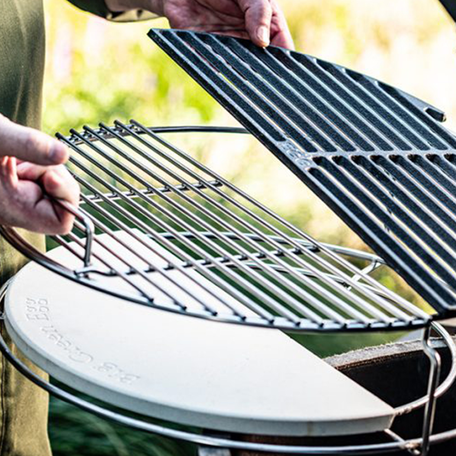 Big Green Egg Halbrunder Edelstahl-Grillrost für Large