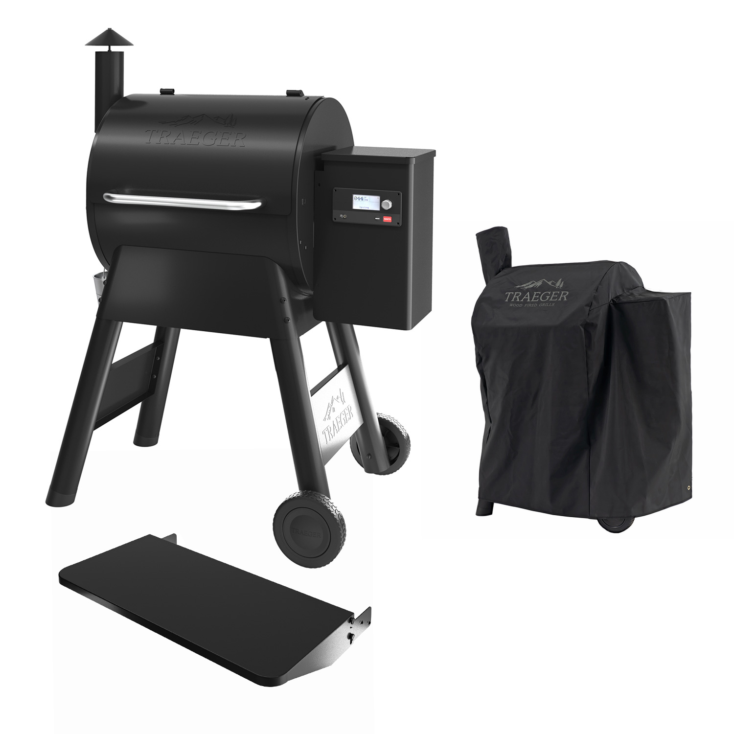 Traeger PRO D2 575 inkl. Abdeckhaube & Klappbare Frontablage