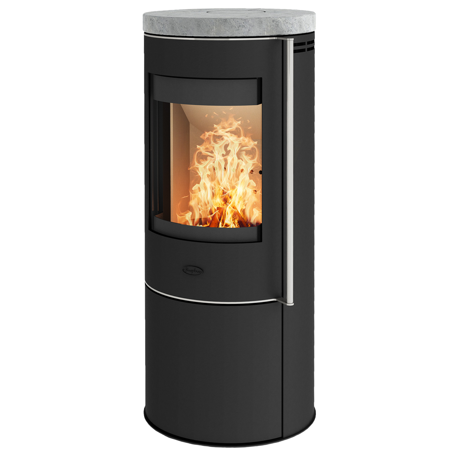 Fireplace Elite Toronto Kaminofen Stahl Schwarz mit Abdeckplatte Speckstein