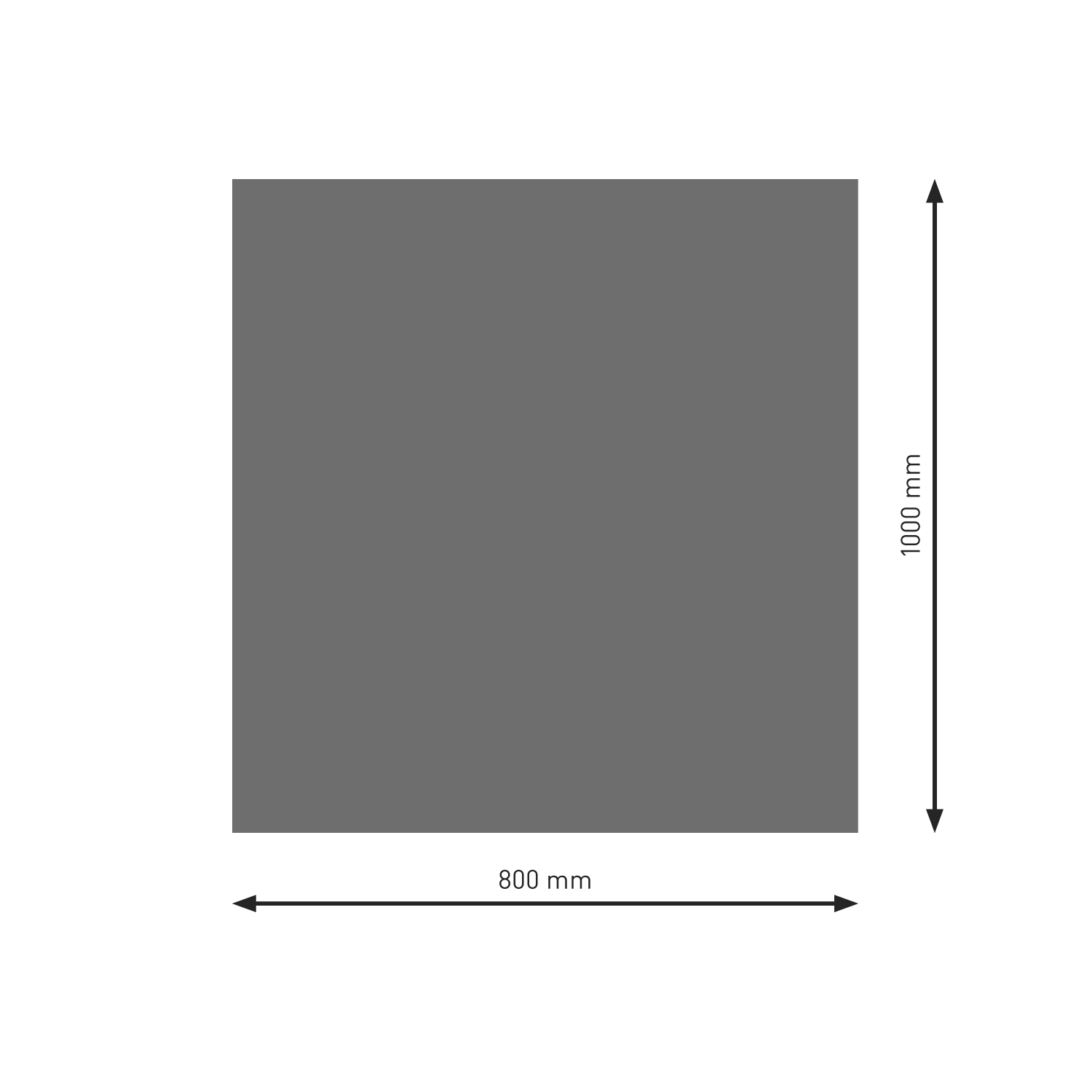 Raik Bodenplatte B1 Rechteck / Quadrat gussgrau pulverbeschichtet 800 x 1000 mm