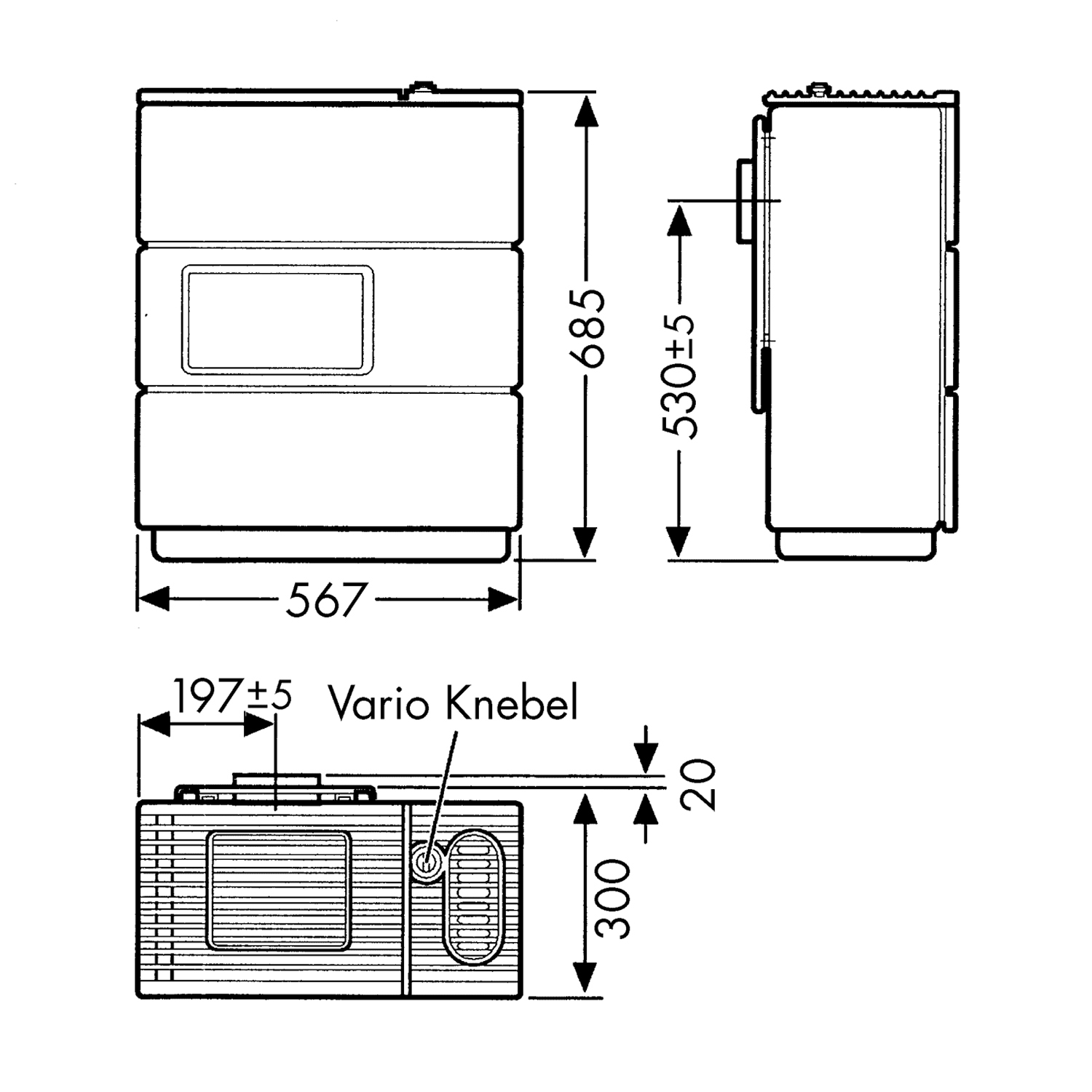 Wamsler OS 4/5 Vario Ölofen Kaschmir