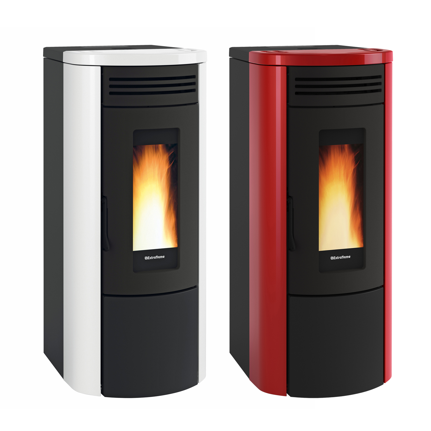 Extraflame Costanza Idro wasserführender Pelletofen bordeaux