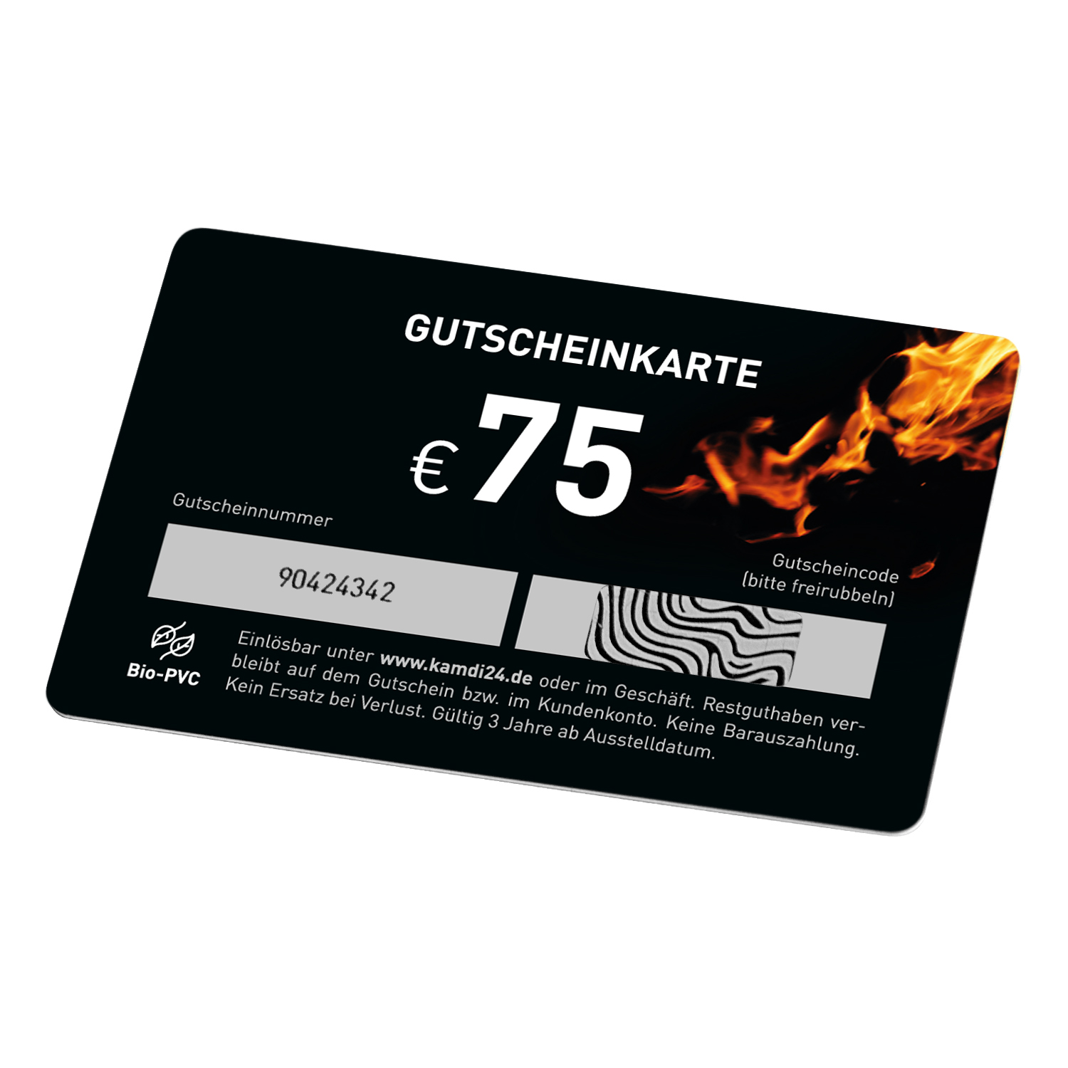 kamdi24 Geschenkgutschein Feuer 75 €