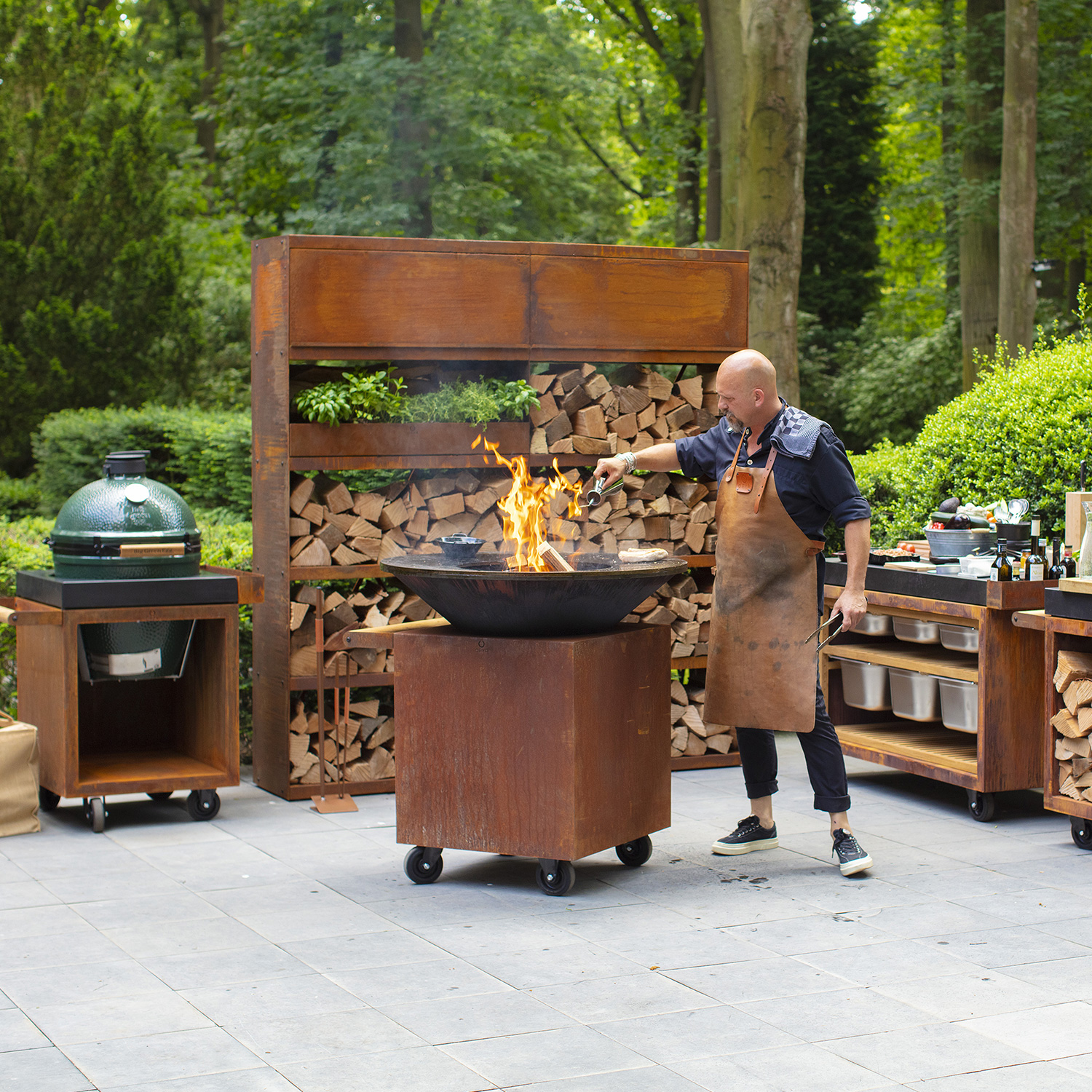 OFYR Sockel Corten 65 PRO Beton für Kamado BGE