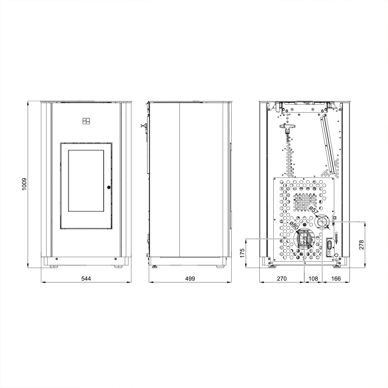 Haas+Sohn HSP 6 Pelletto IV Pelletofen perl-anthrazit/weiß