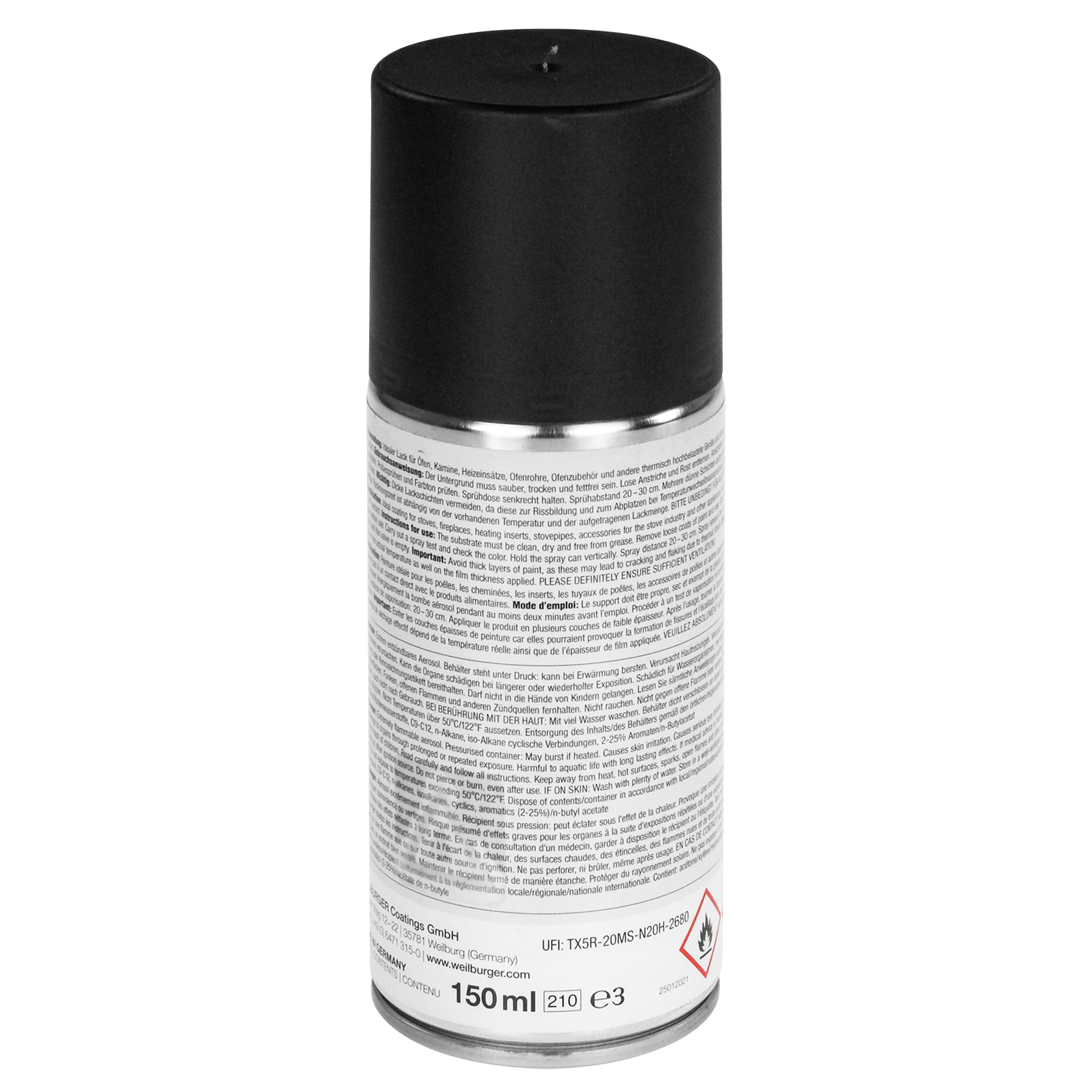 raik Ofen-Spray Spraydose 150 ml Senotherm Schwarz