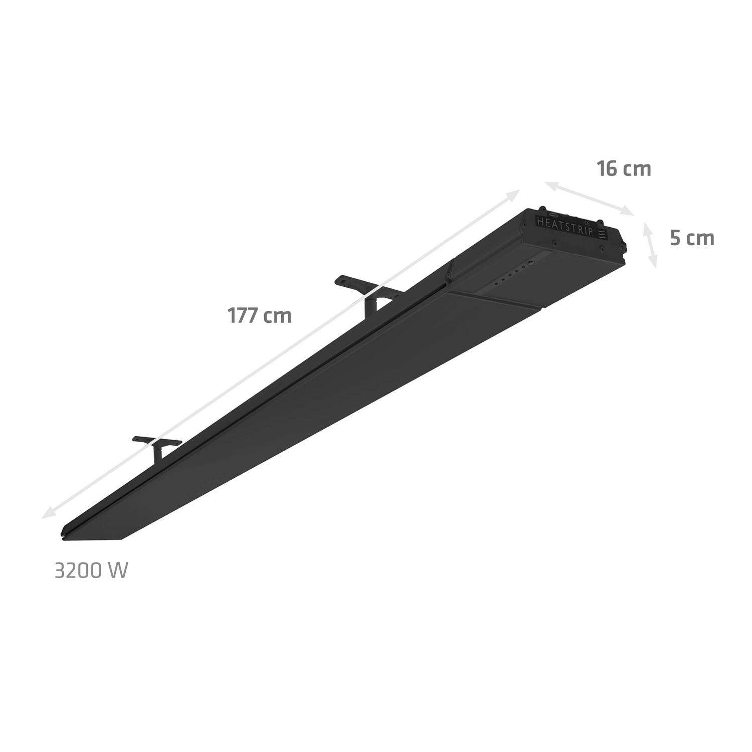 HEATSTRIP Heizstrahler Design Indoor + Outdoor 3200 Watt inkl. Fernbedienung