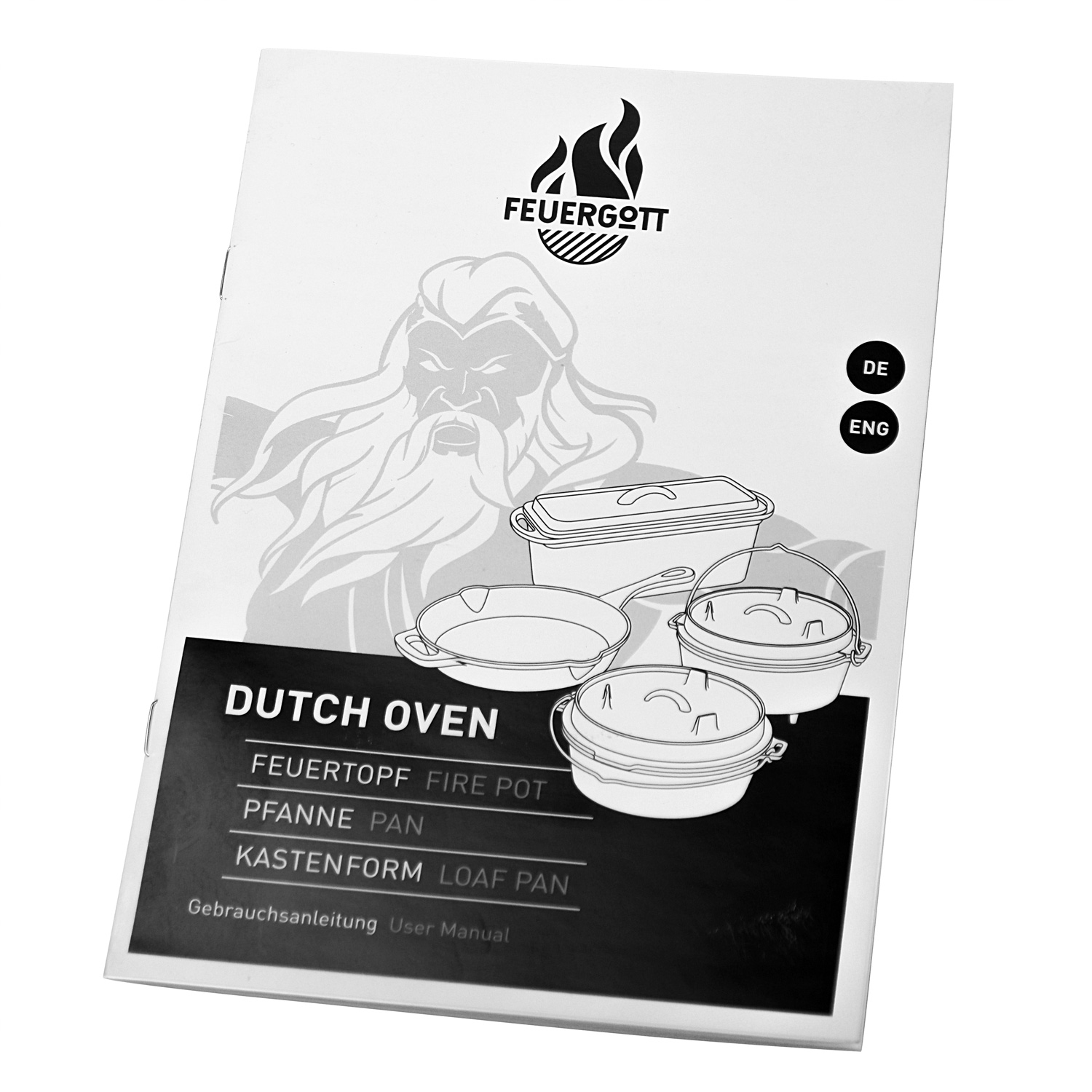 FEUERGOTT Dutch Oven 1,5 l mit Füßen