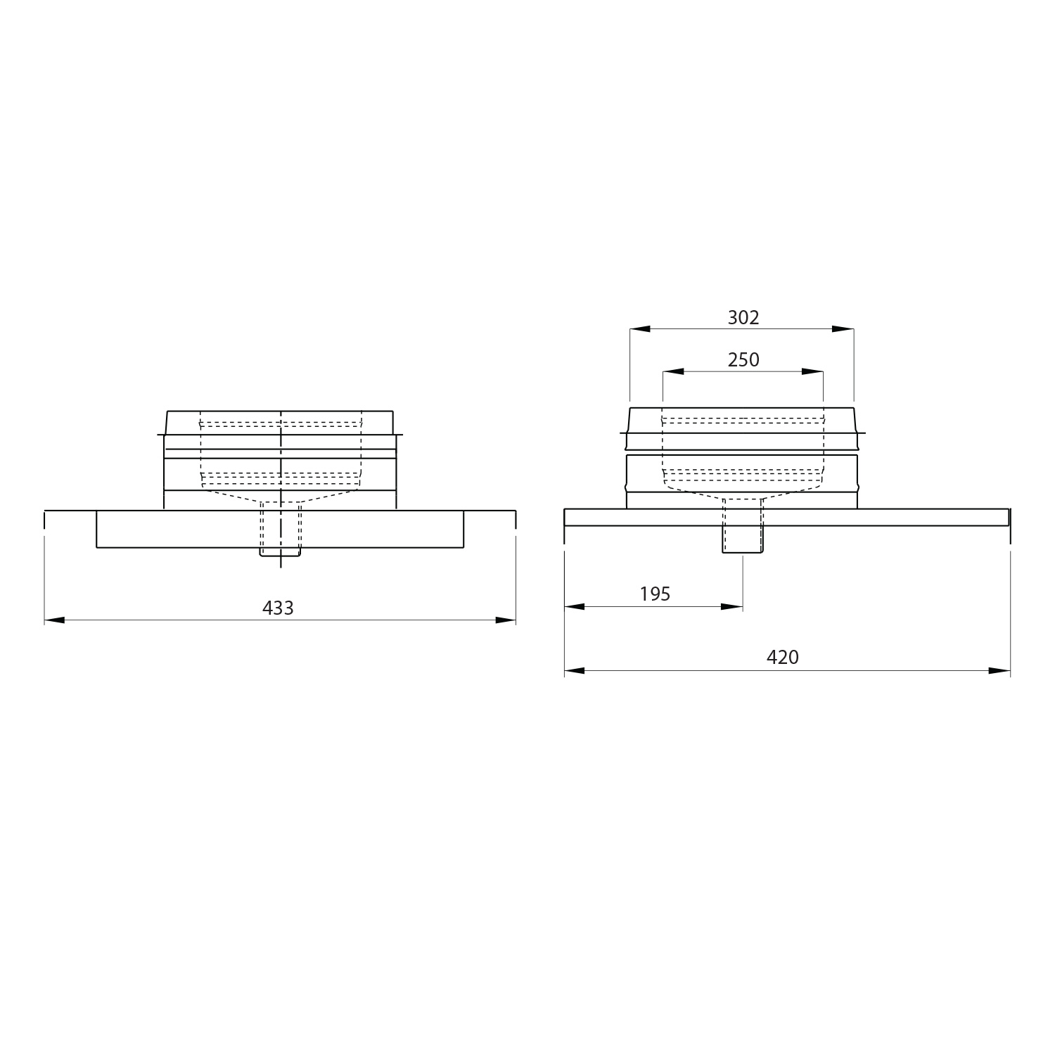 Opsinox Edelstahlschornstein 250mm Wandkonsole mit Kondensatablauf MSDC-D