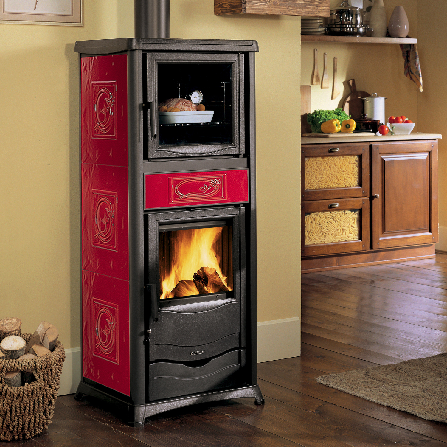 La Nordica Rossella Plus Forno EVO Kaminofen Liberty Bordeaux