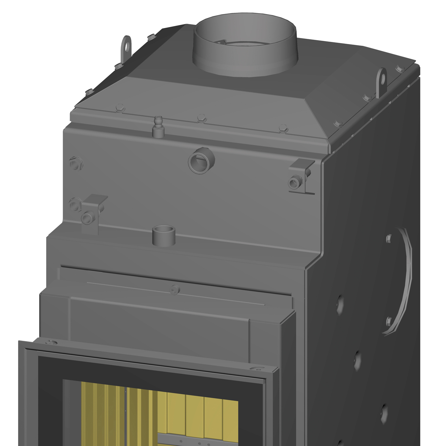 Spartherm Nova E H2O Wasserführender Kamineinsatz 45 cm links