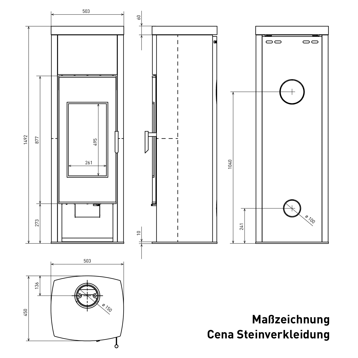 Schmitzker Cena Base Kaminofen Stahl Schwarz