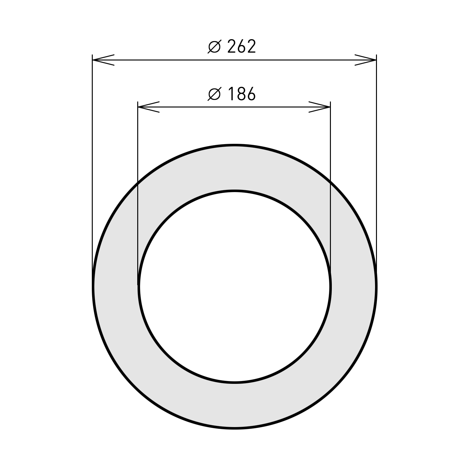 Raik Rauchrohr / Ofenrohr 180mm - Wandrosette schwarz