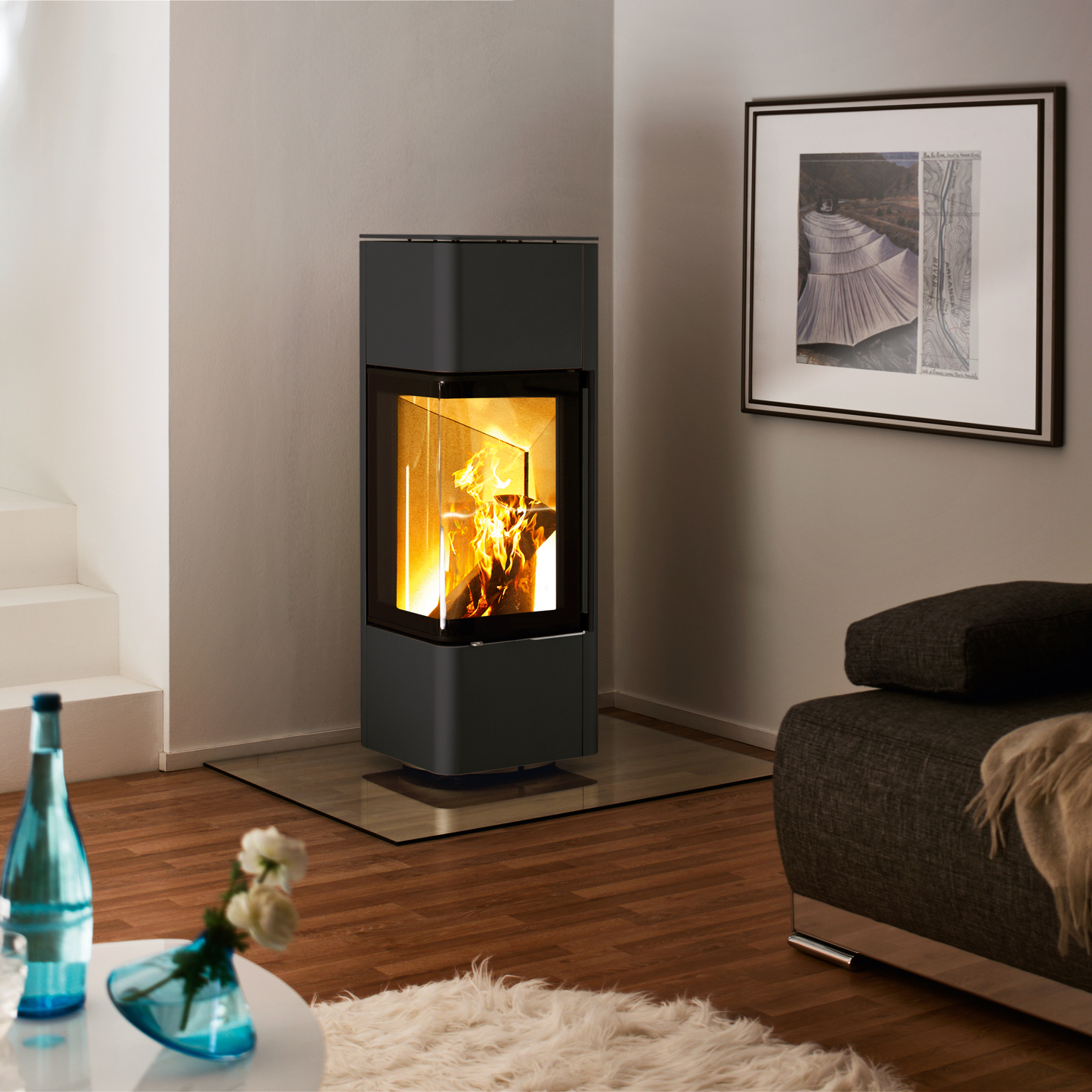 Spartherm Cubo S RLU Kaminofen Nero