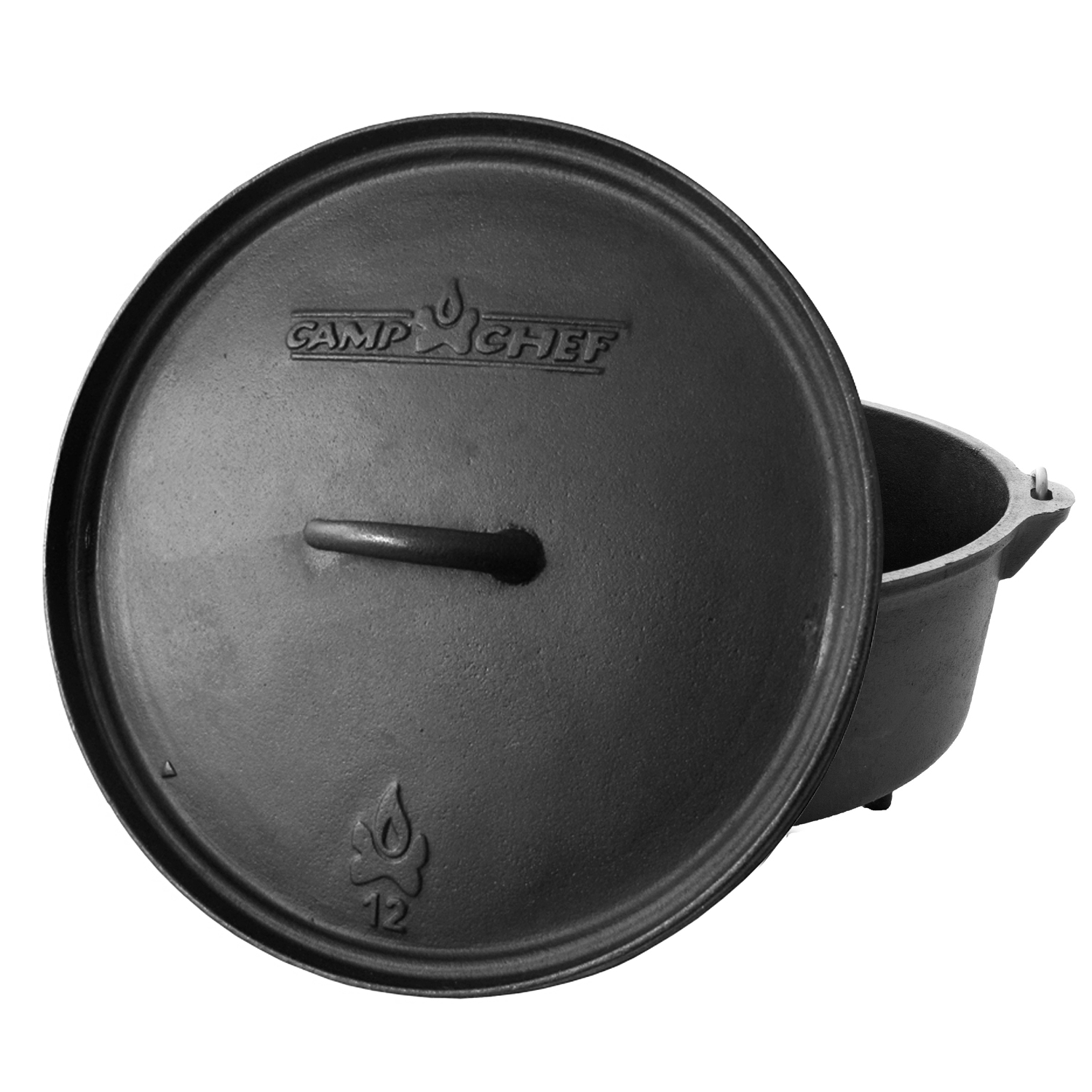 Camp Chef Set: Classic Dutch Oven SDO-12 mit Profi-Deckelheber, Hot Pad und Reinigungsschaber