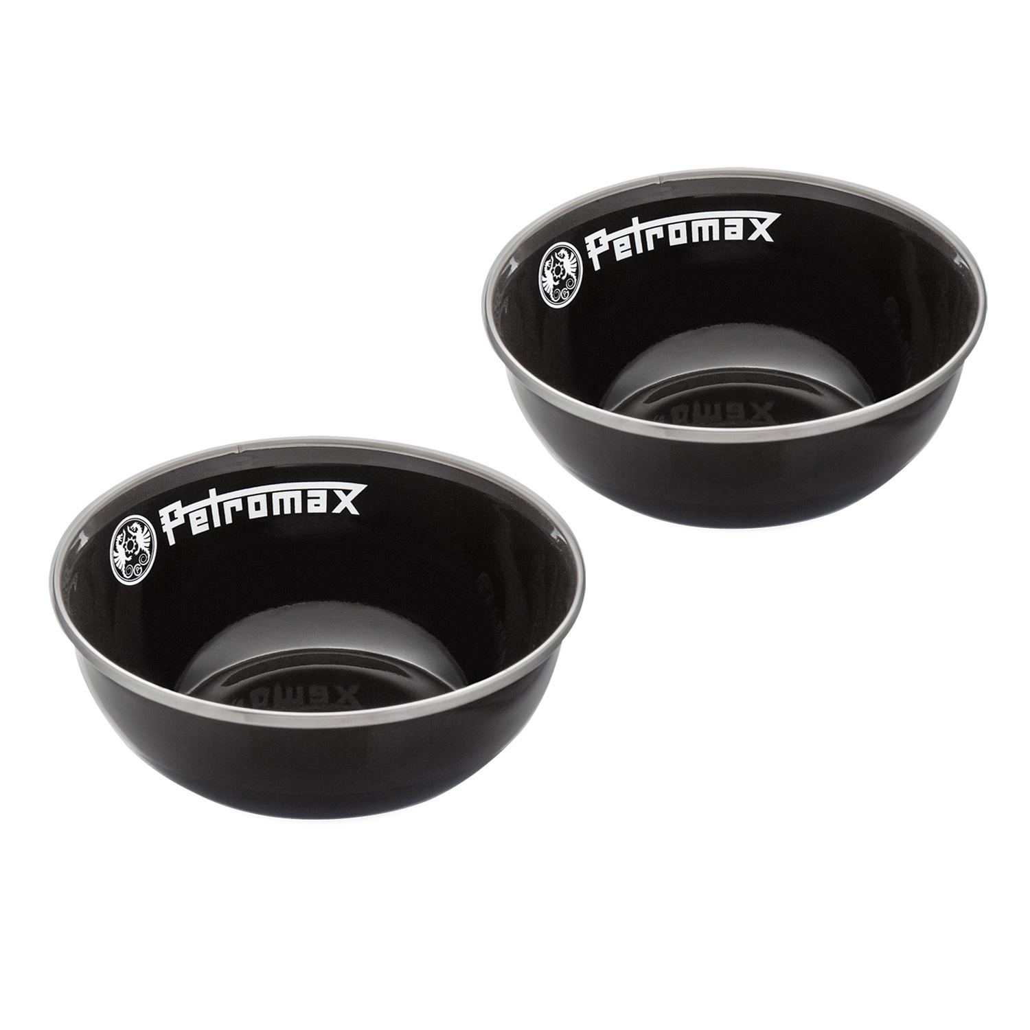 Petromax Emaille-Schalen Schwarz 2er-Set 160 ml