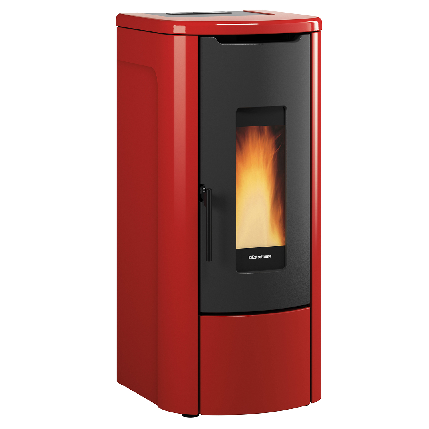 Extraflame Evolution Line Rosanna Idro Wasserführender Pelletofen Stahl Bordeaux