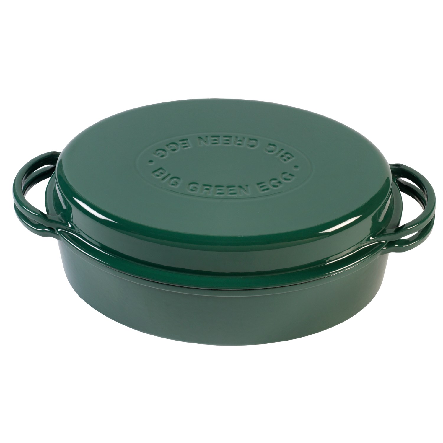 Big Green Egg Bräter Dutch Oven oval emailliert grün 5,2 l