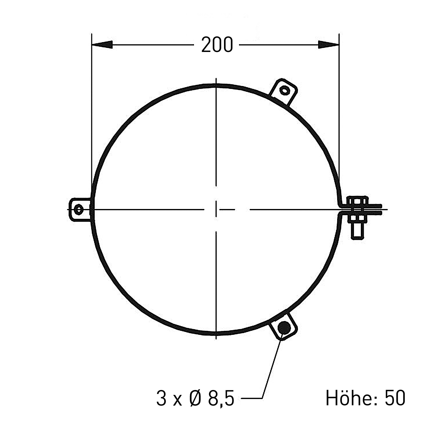 Trimline CC Seilabspannring 130-200