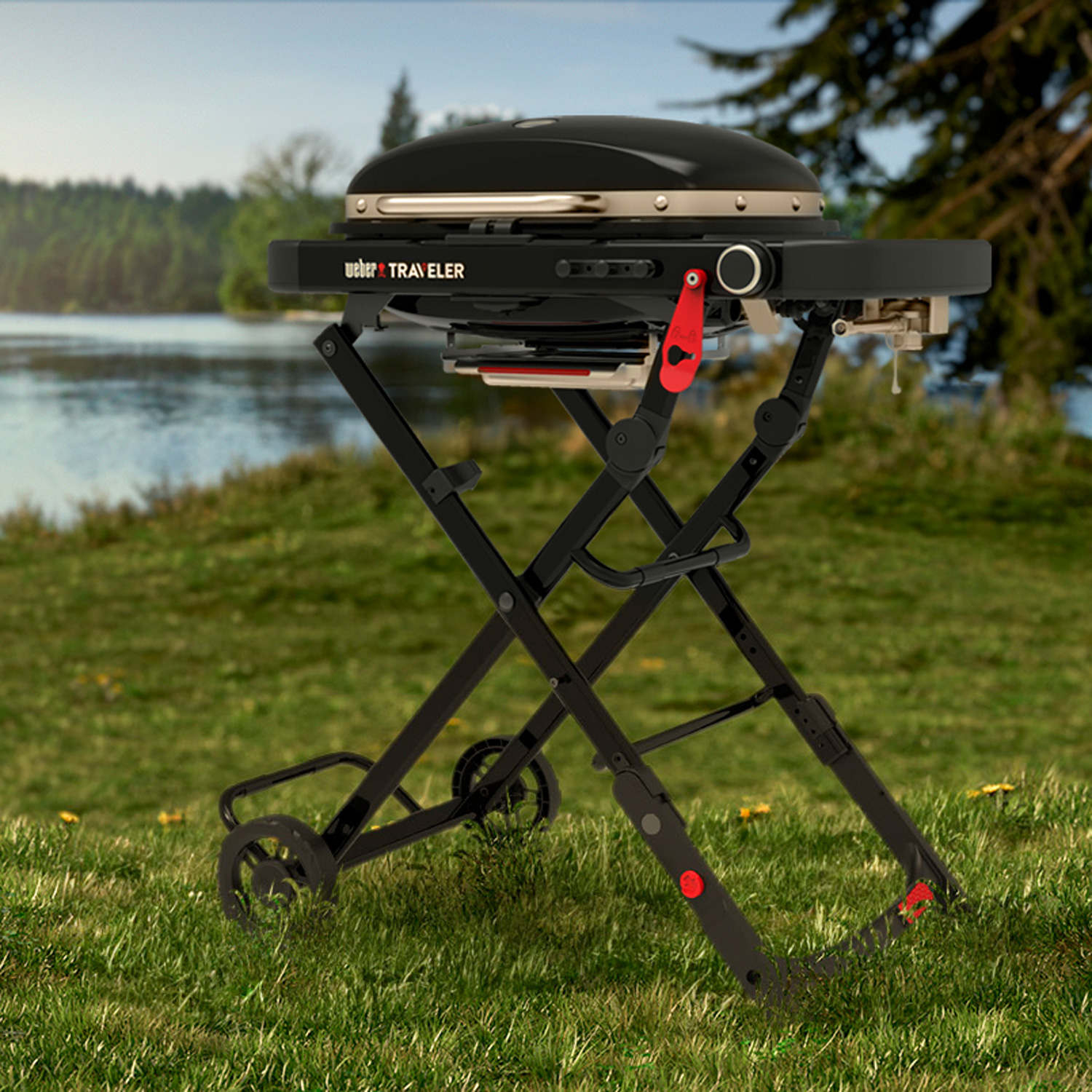 Weber Traveler Compact Gasgrill Schwarz