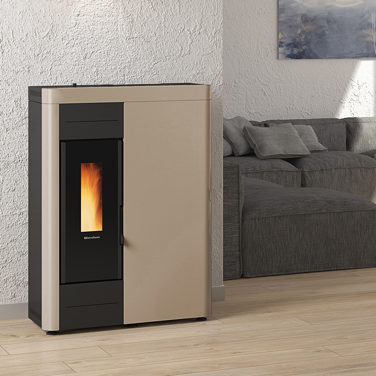 Extraflame Virna Idro wasserführender Pelletofen Bordeaux