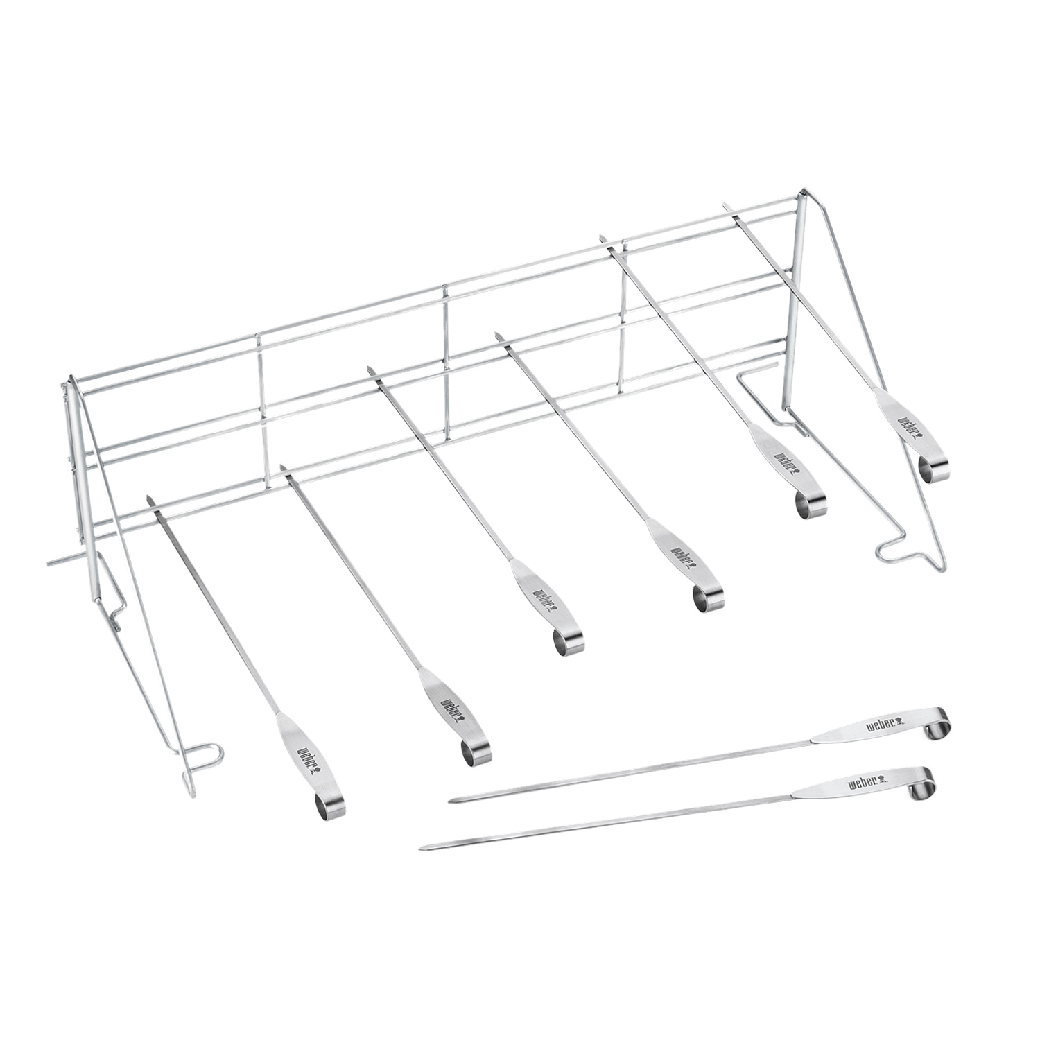 Weber Elevations-Tiered-Grilling-System Edelstahl mit Grillspießen