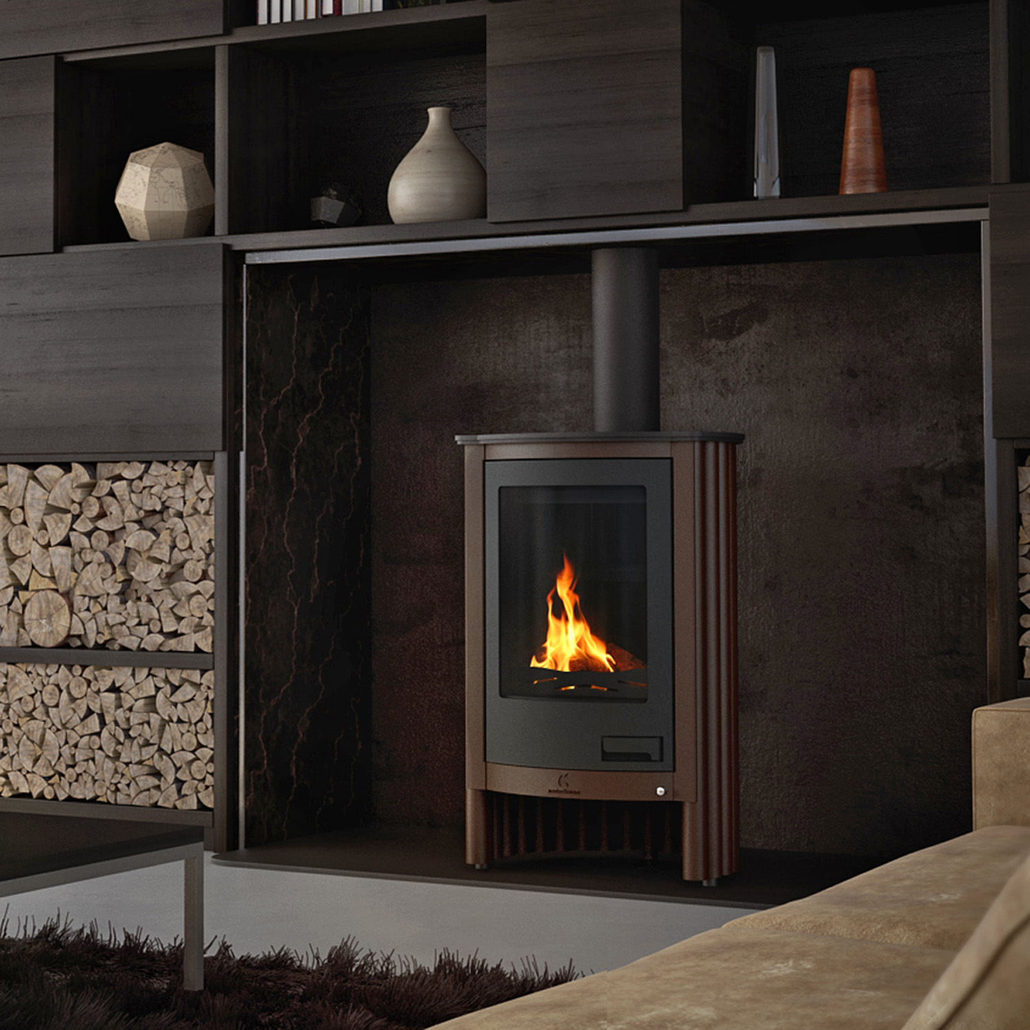 Warmluftofen Masterflamme Piccolo I Velvety Brown