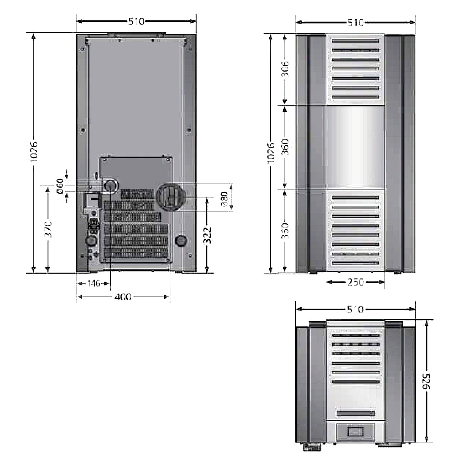 Justus Sirkos Aqua 2.0 Wasserführender Pelletofen Stahl Schwarz Komplett-Set Kombispeicher THKE 600 + 1 SWT