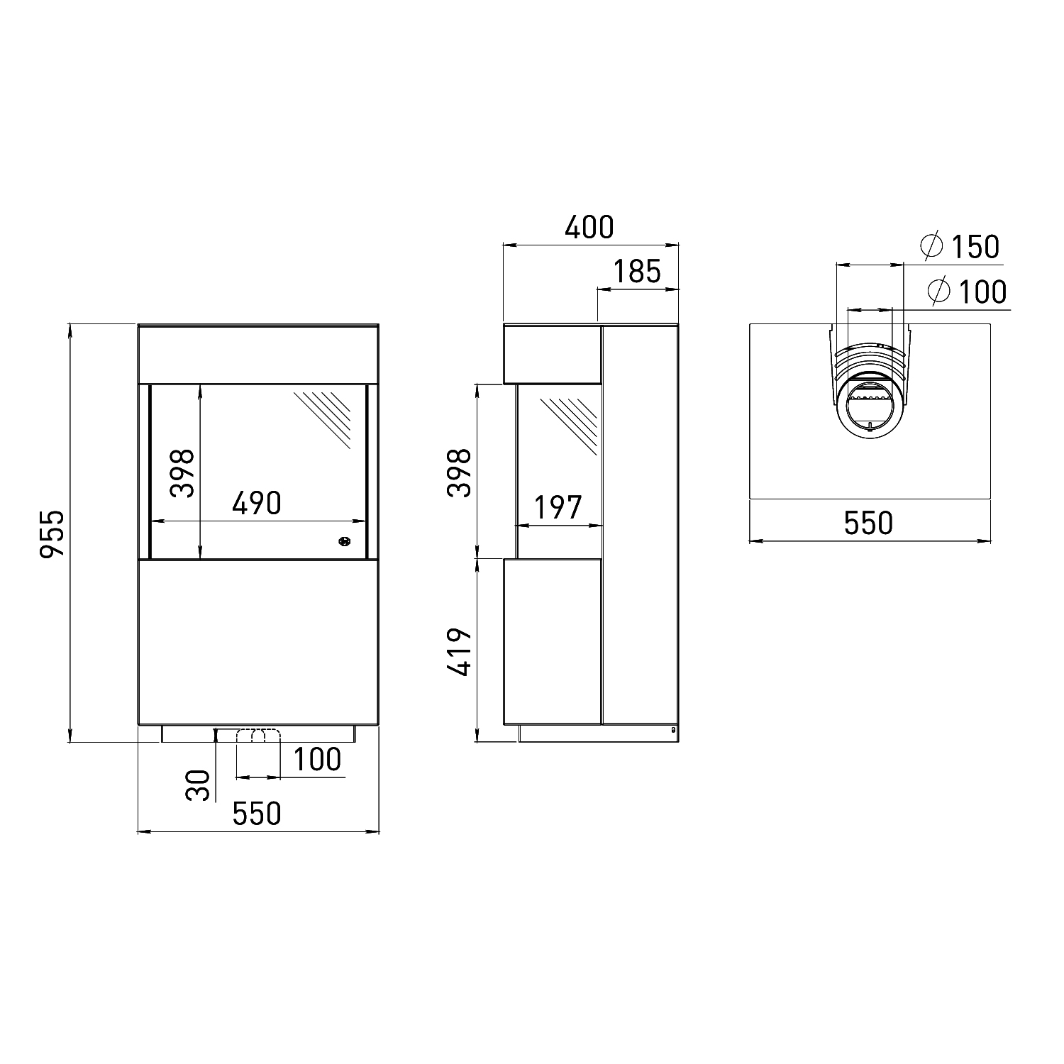 Spartherm DRU Diablo Polo RCE Gas-Kaminofen G20 / Ceraglas