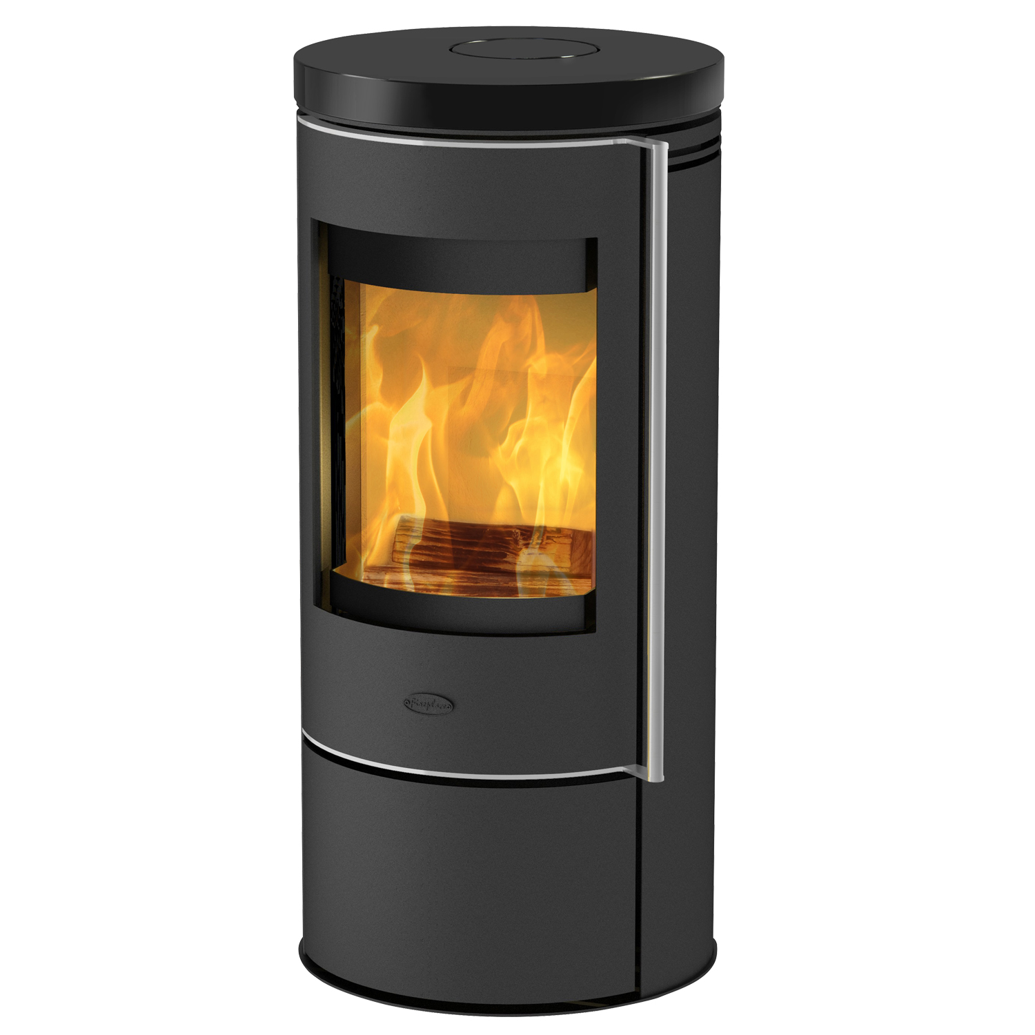 Fireplace Rondale Kaminofen Stahl Schwarz | Topplatte Keramik Schwarz