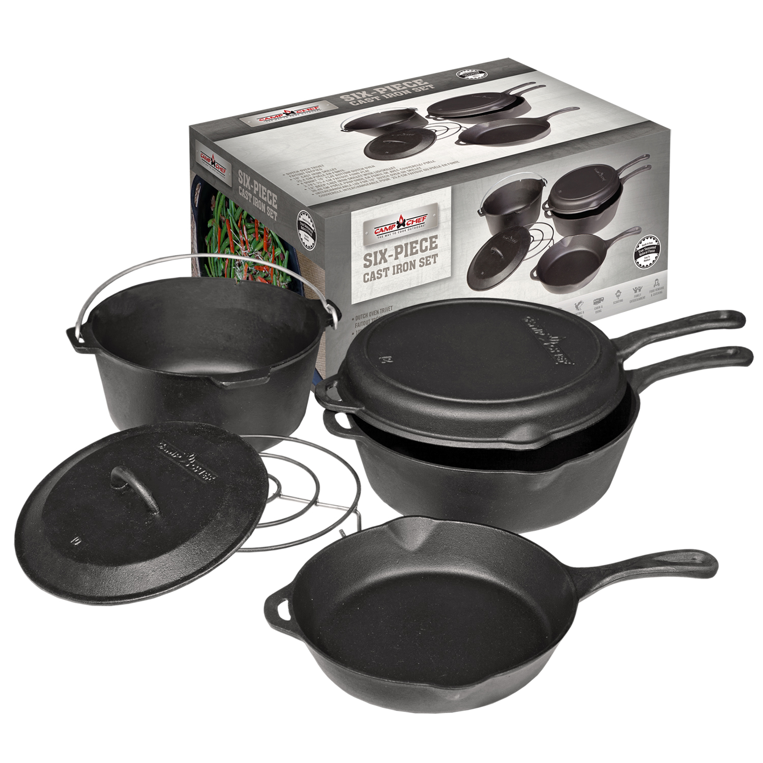 Camp Chef Gusseisen-Set 6-teilig