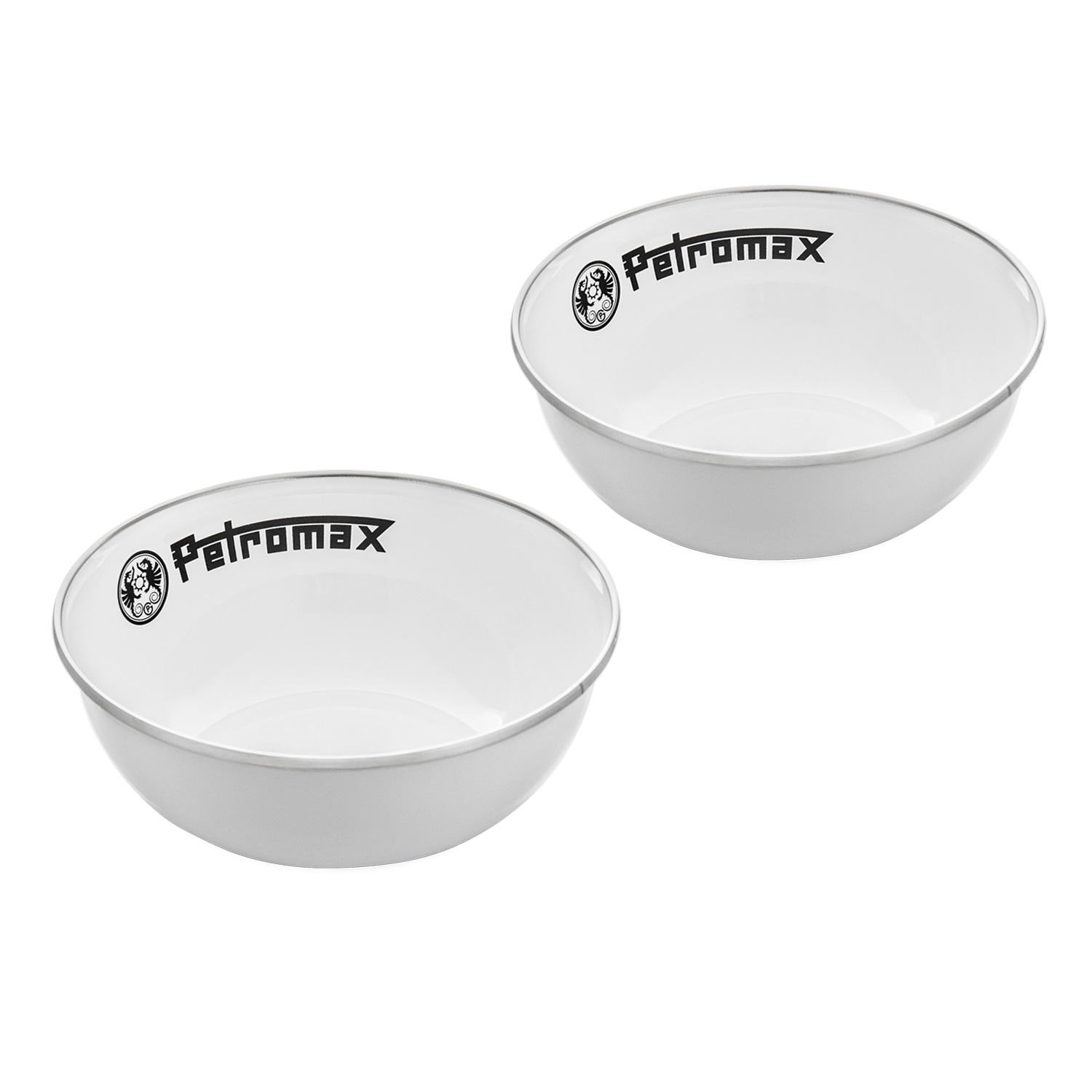 Petromax Emaille-Schalen Weiß 2er-Set 160 ml