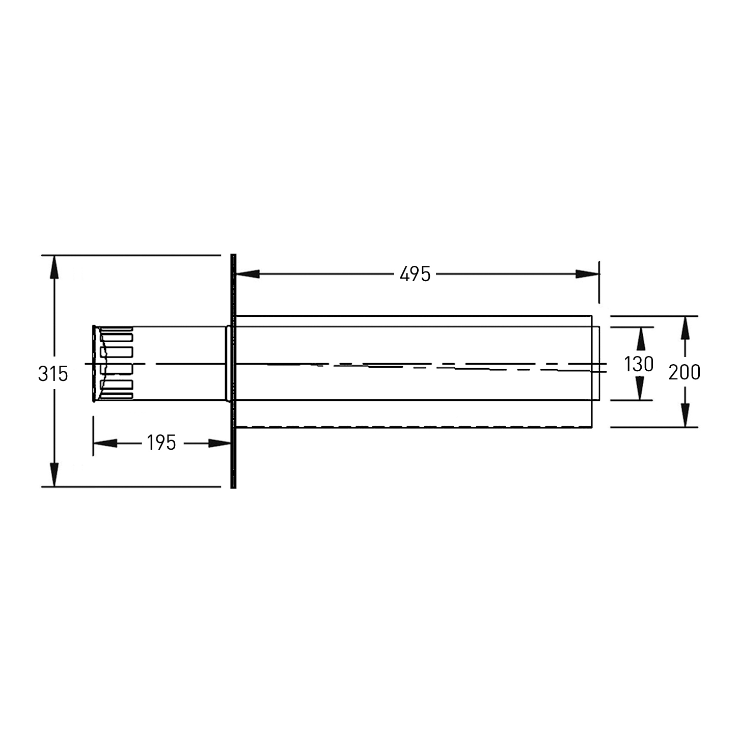 Trimline CC Mauerdurchführung 130-200