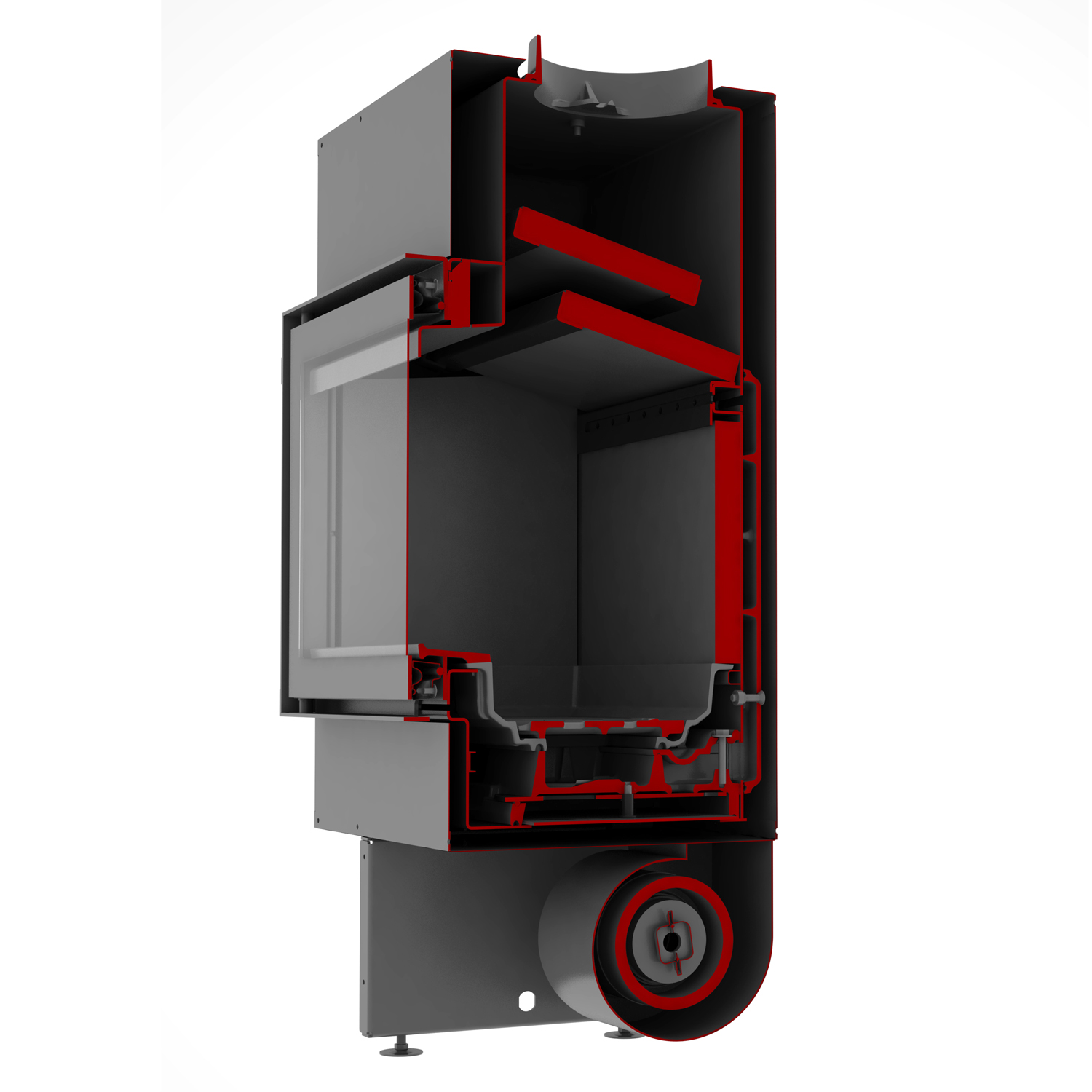 Dovre Vista 802C/V2 Kamineinsatz mit Vermiculit-Platten im Brennraum