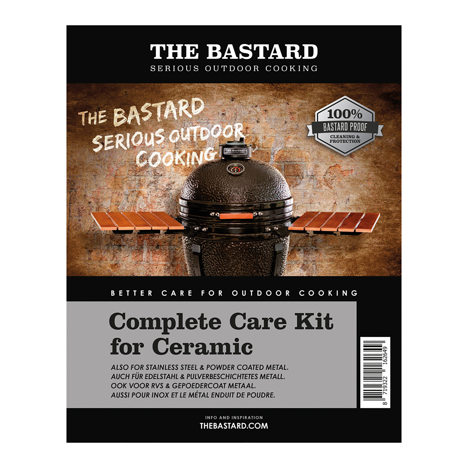 The Bastard Reinigungsset für Keramikgrills, 2x 500 ml