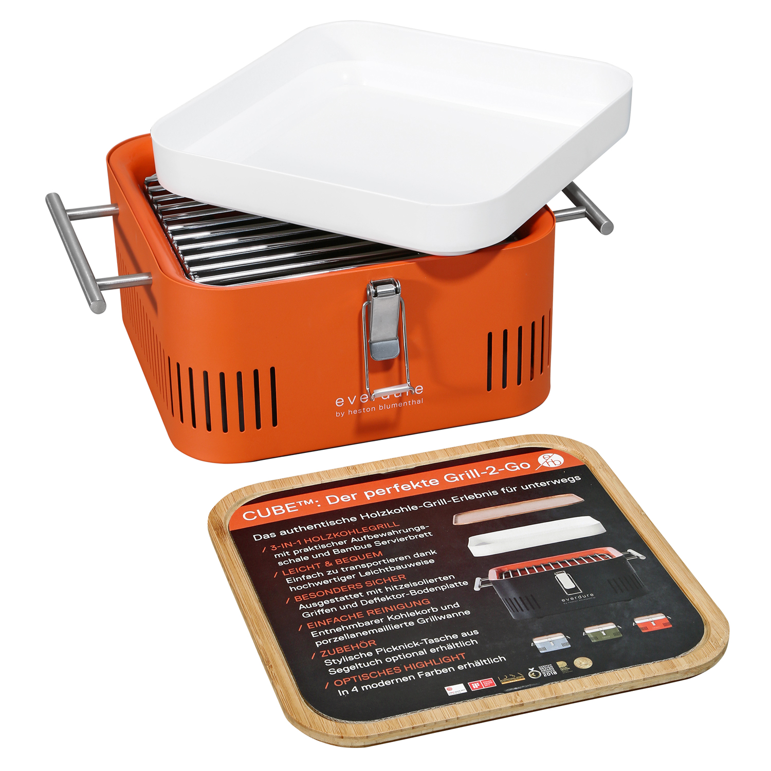 Everdure CUBE Holzkohlegrill Orange