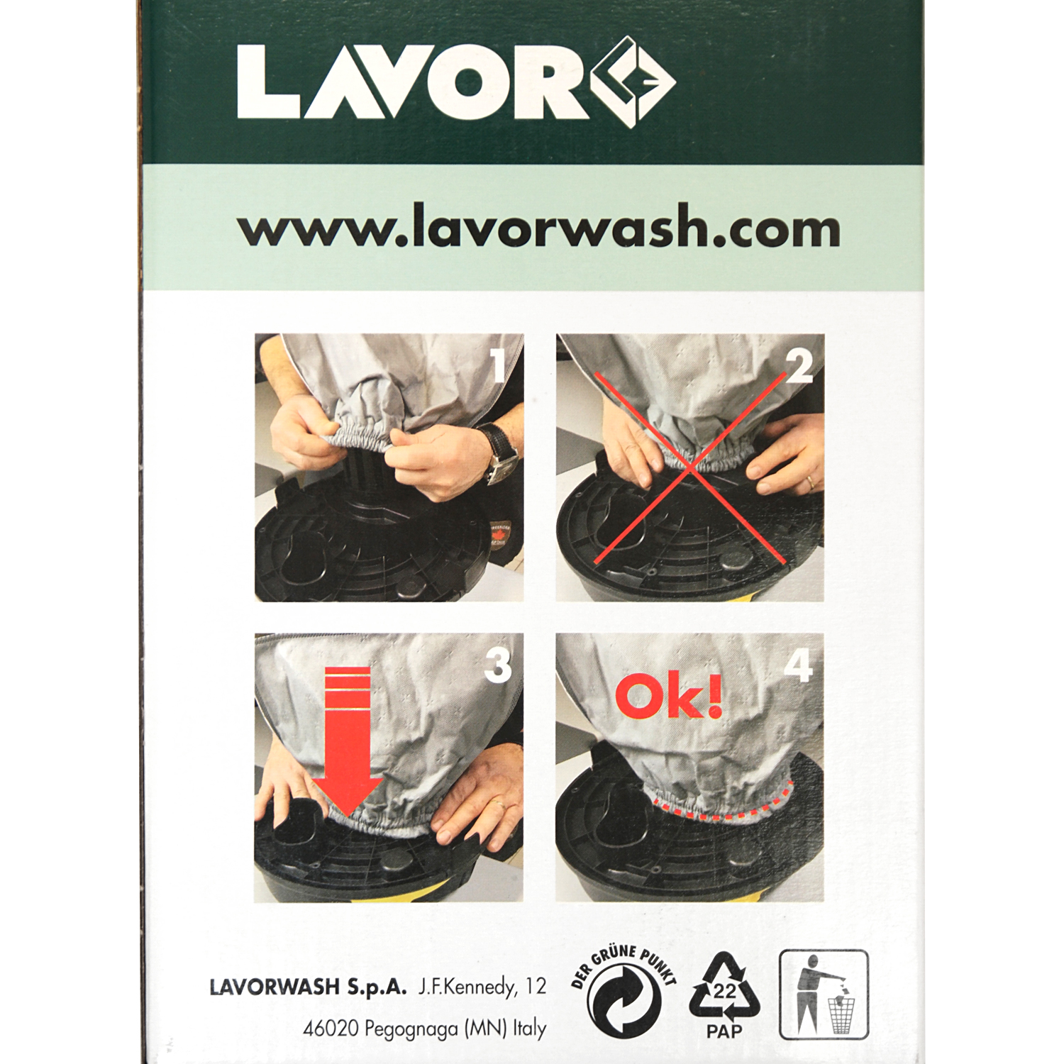 Lavor Filter 3er-Pack für Akku-Aschesauger Free VAC 3-in-1-Sauger