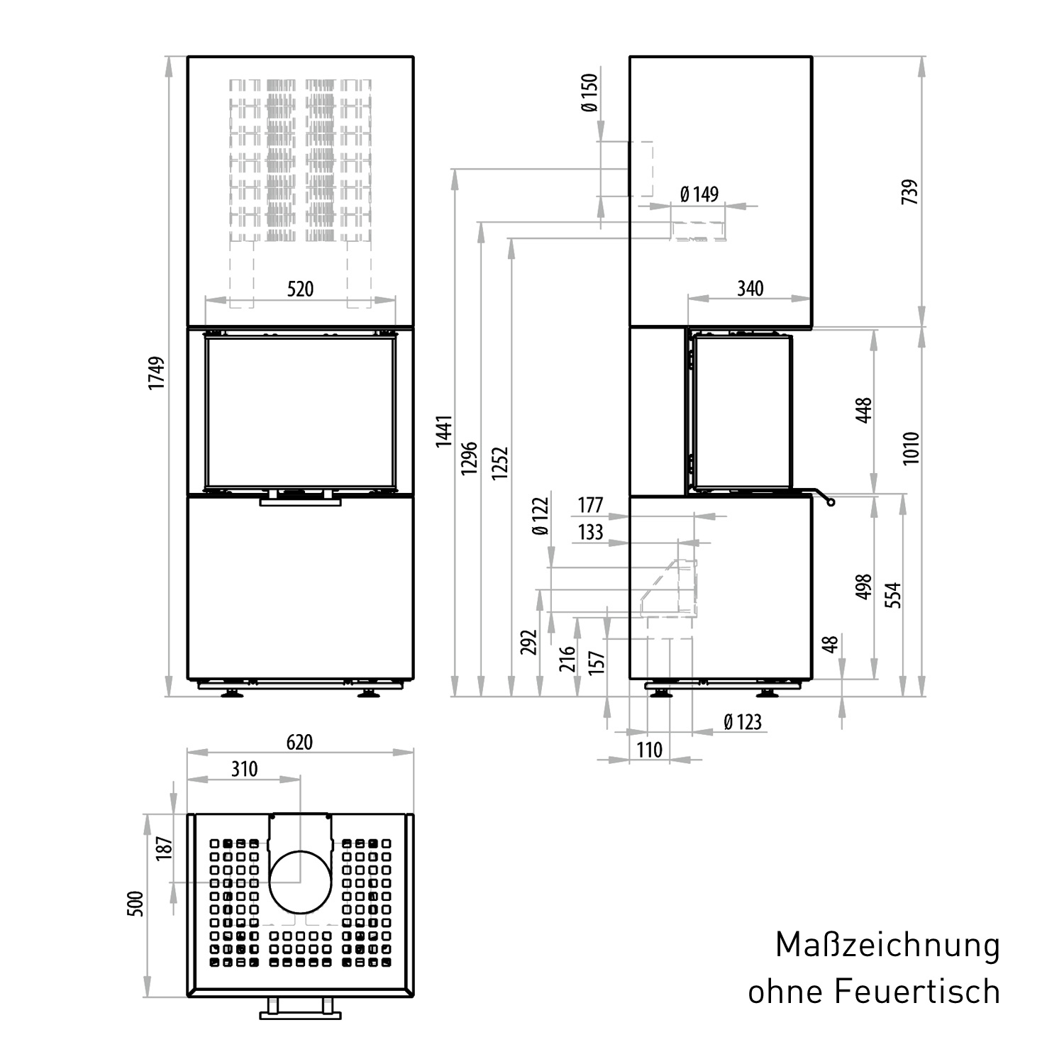 Olsberg Osorno S TopStone Kaminofen Gabbro nero ferrara linea-retta + 1 m³ Kaminholz gratis