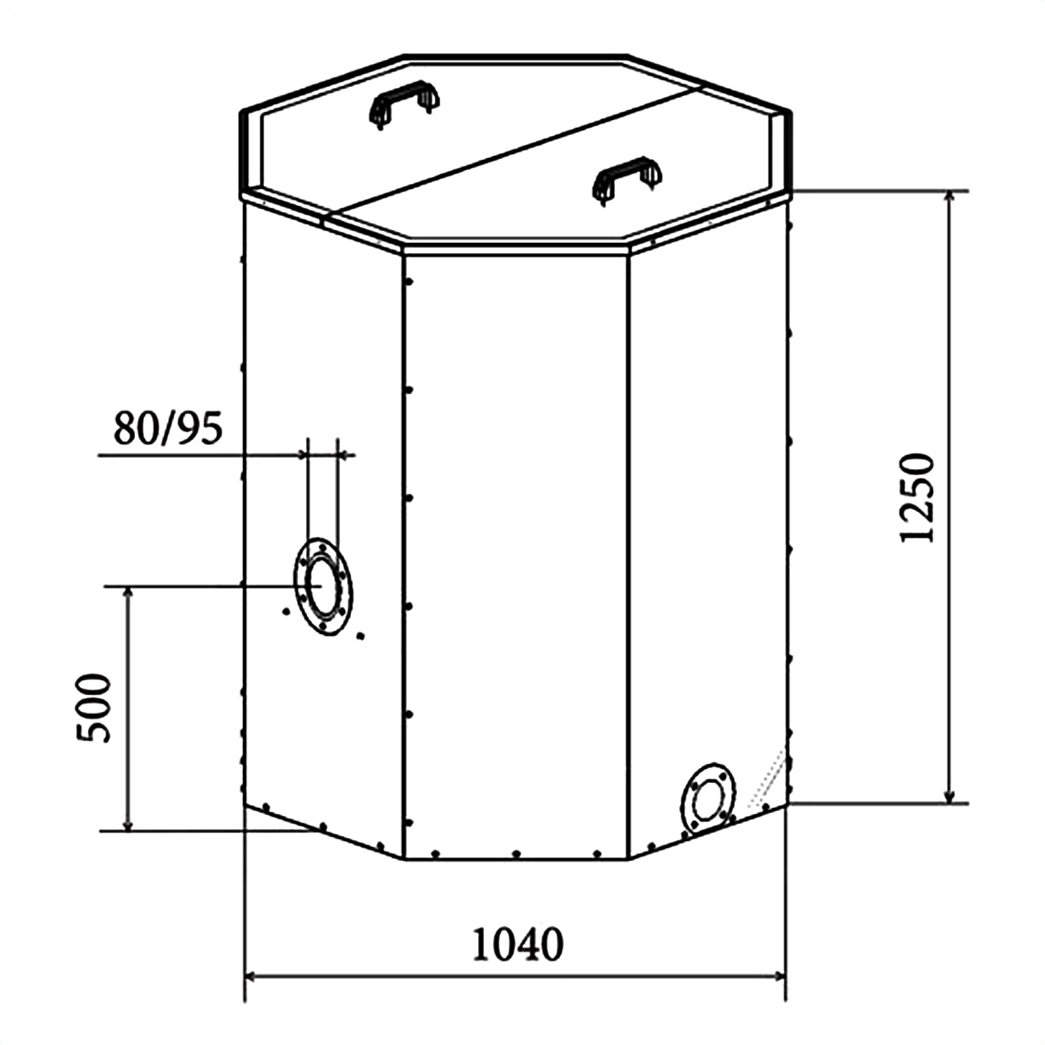 ATMOS Pelletbehälter 1000 Liter