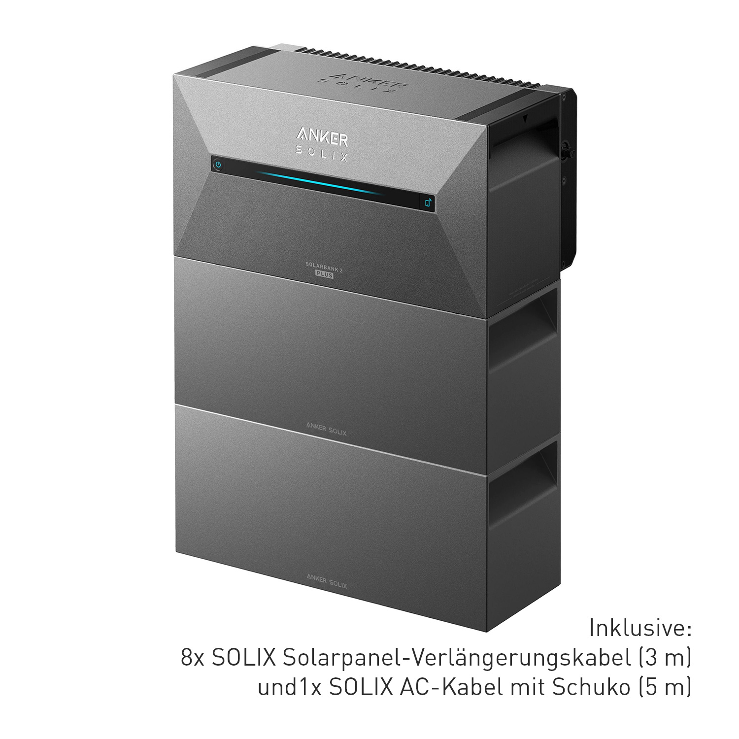 Anker SOLIX Solarbank 2 E1600 PRO Balkon-Stromspeichersystem + 2x BP1600 Erweiterungsakku