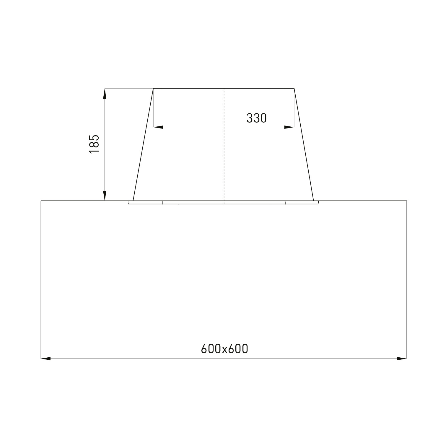 Opsinox Edelstahlschornstein 250mm Dachdurchführung DD 0°-10°