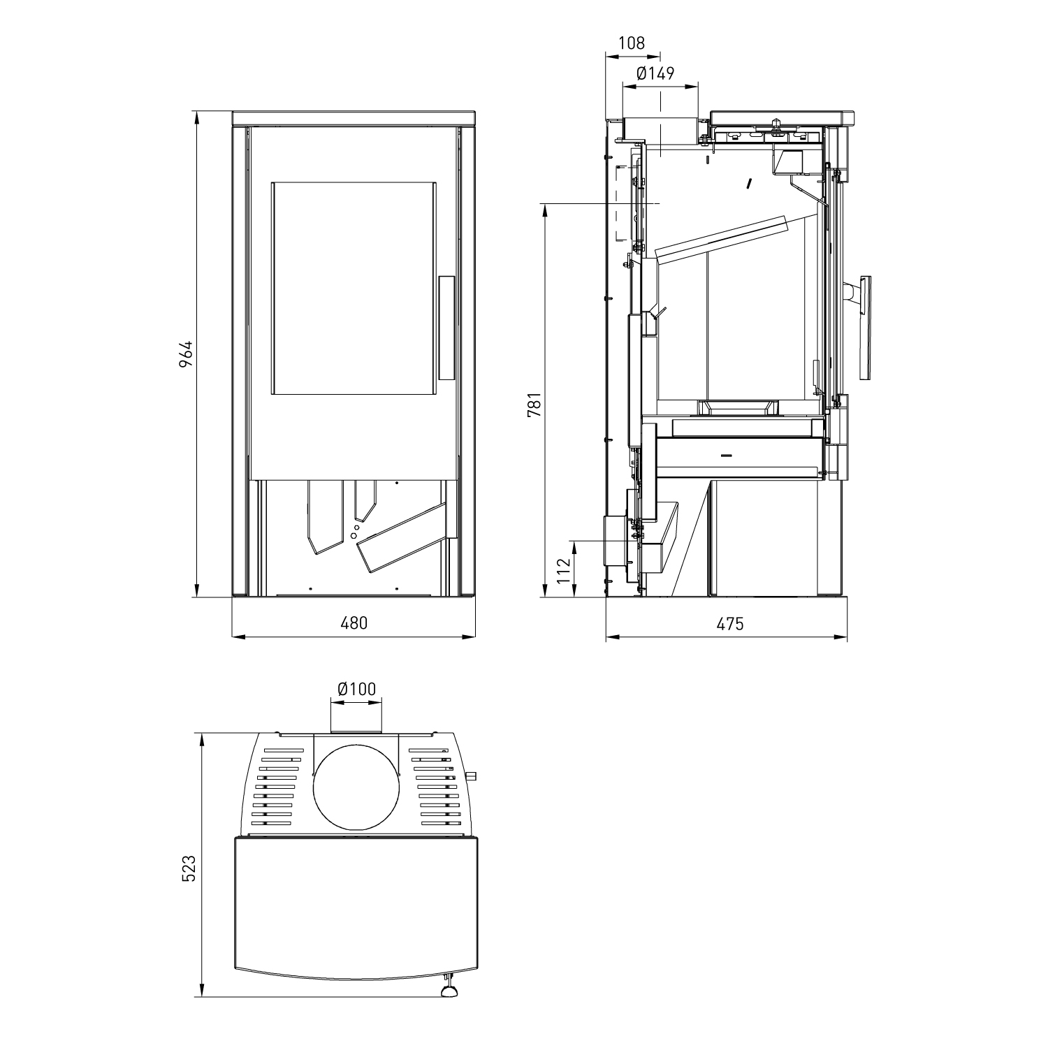 Haas+Sohn Rubus easy Kaminofen Schwarz / Woodstone