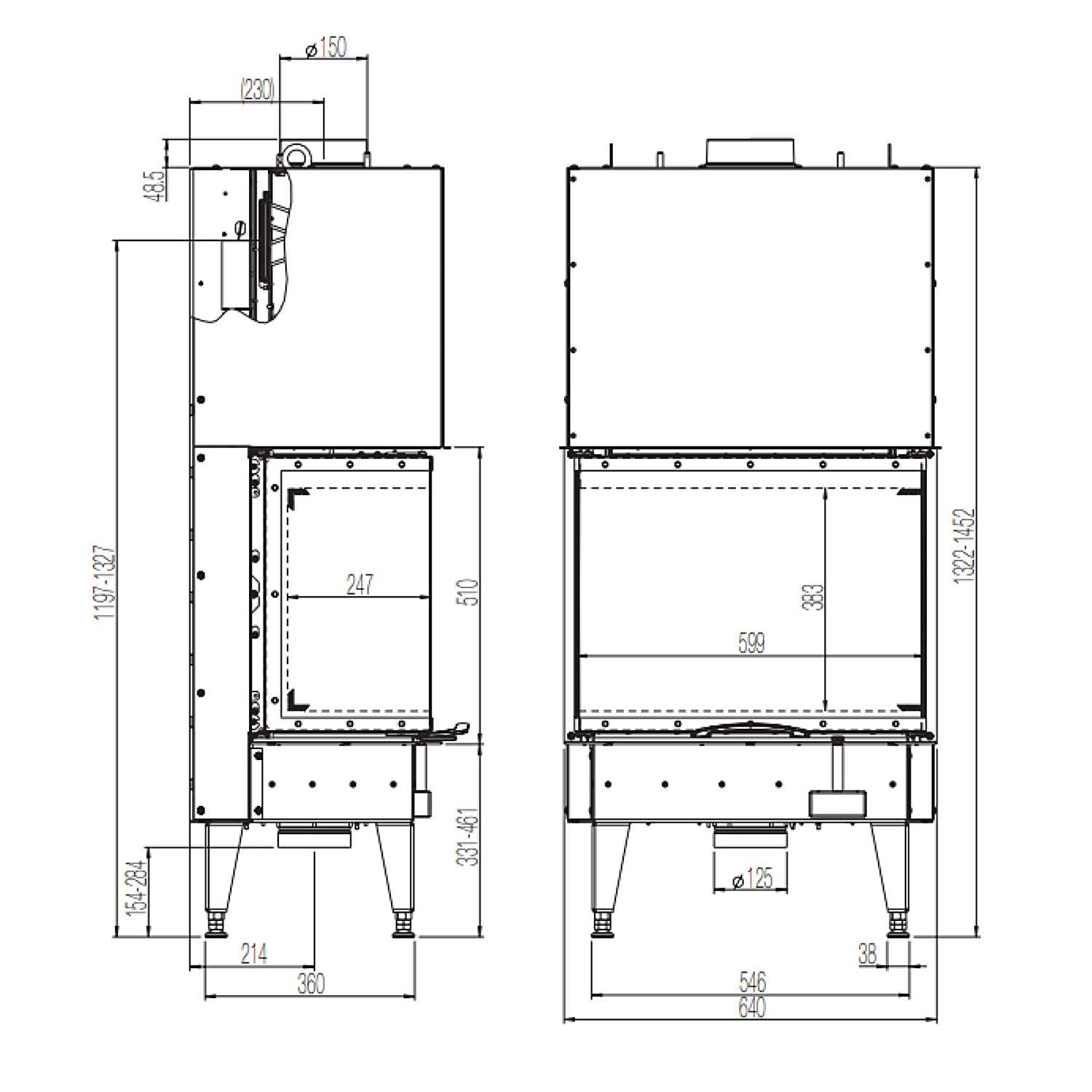 Austroflamm 64x33x51 S3 2.0 Kamineinsatz