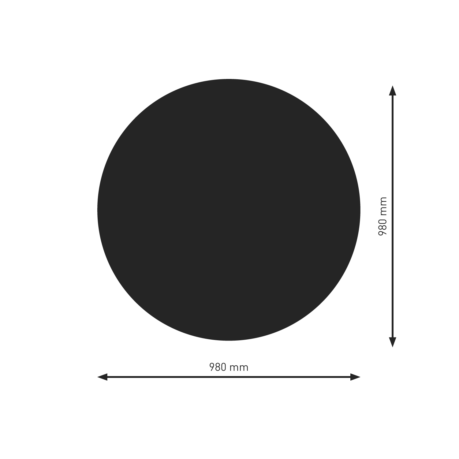 Raik Bodenplatte B8 Kreis schwarz pulverbeschichtet Ø 980 mm