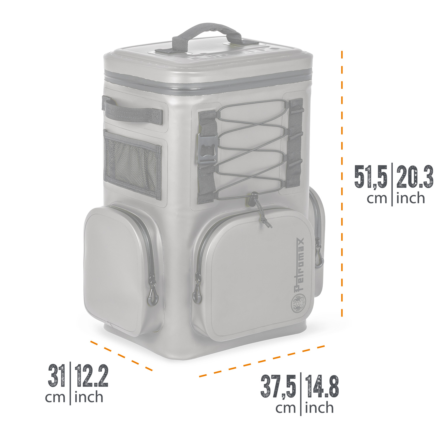 Petromax Kühlrucksack 17 Liter Dunkelgrau