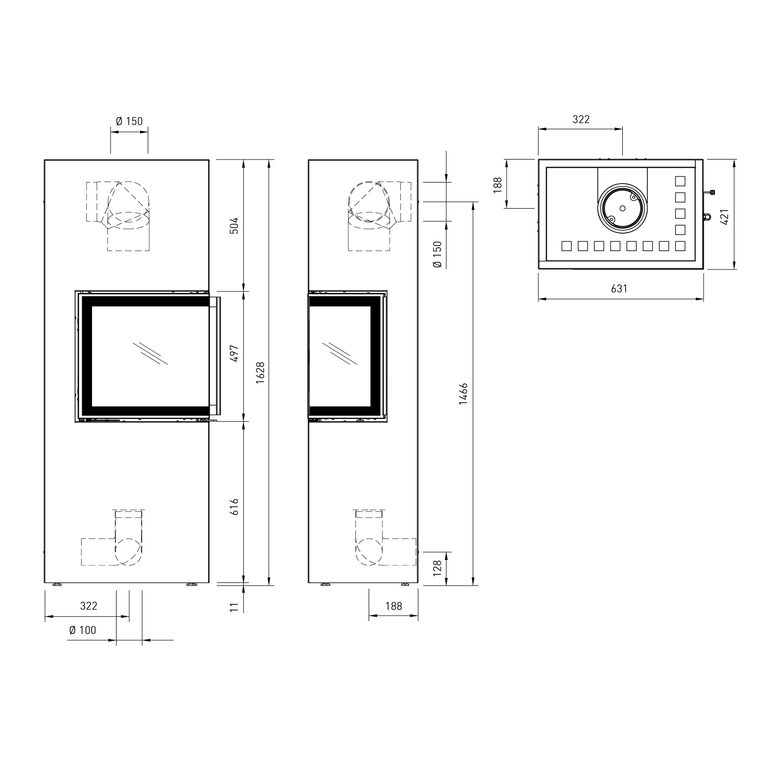 Spartherm Lungo 2R Kaminofen Titan