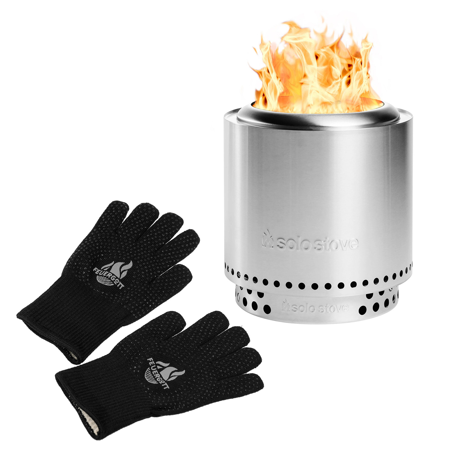 FEUERGOTT Grill- & Ofenhandschuhe + Solo Stove Ranger Feuerstelle