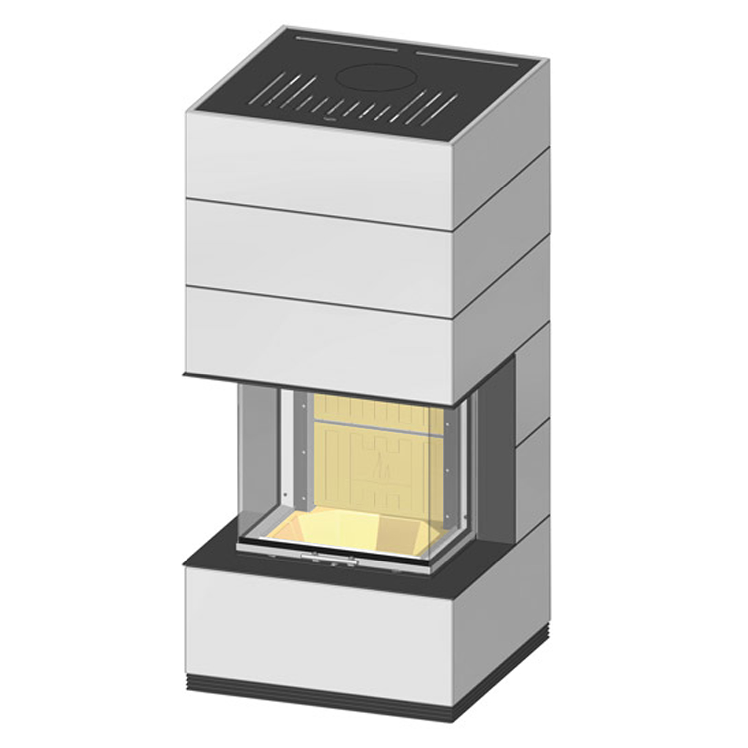 Spartherm Kaminbausatz SIM 1/3/Arte 3RL-60h-4S Natur