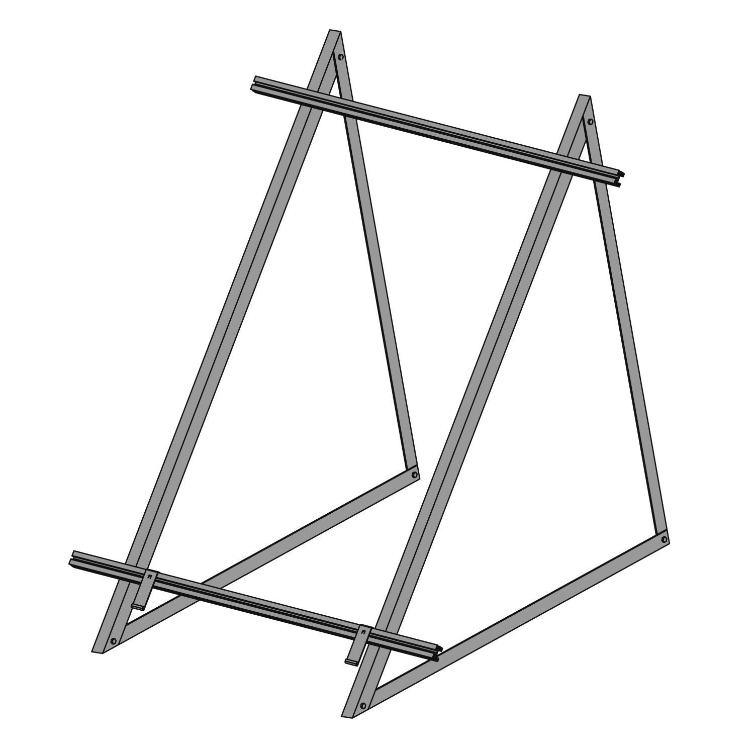 Sunex Flachdachmontageset für 1 Flachkollektor AMP 2.0