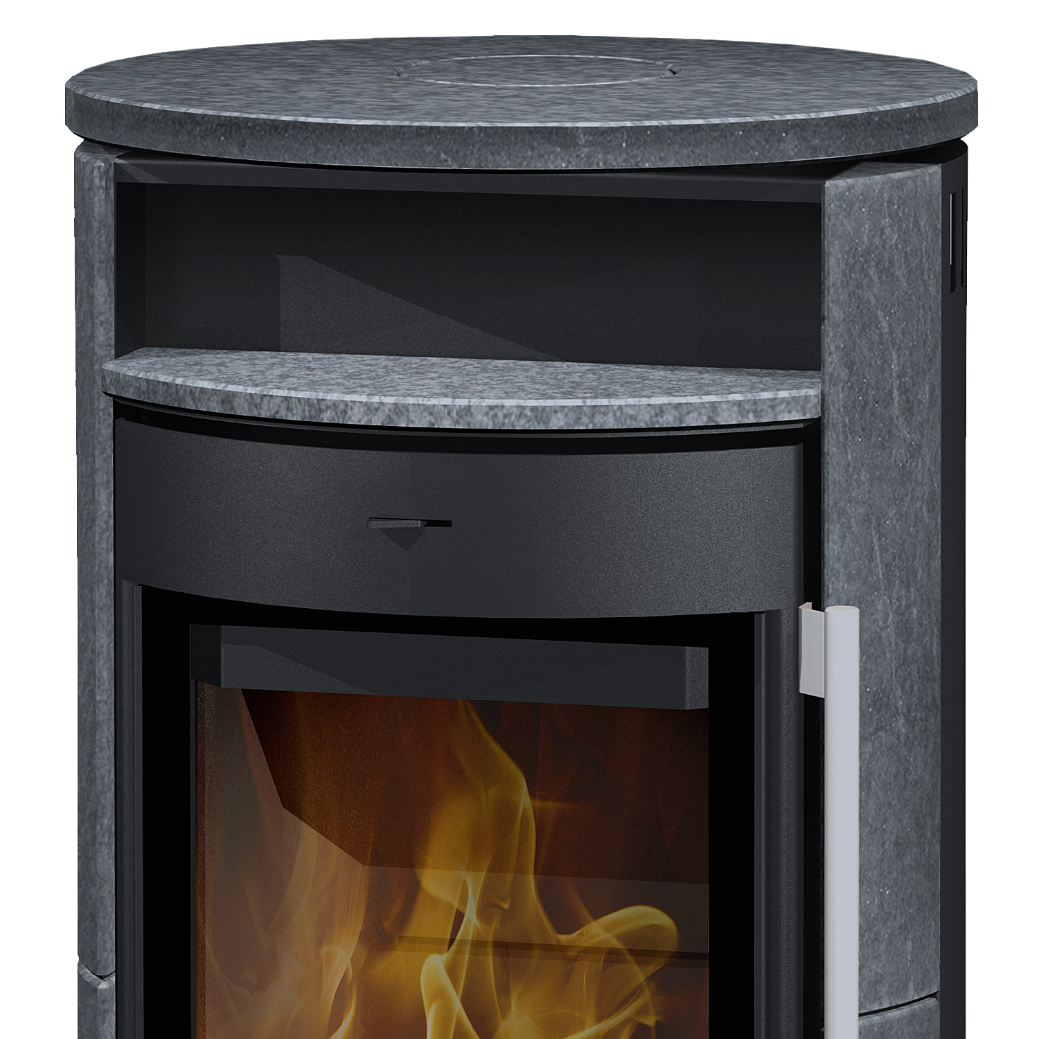 Fireplace Durango Kaminofen Stahl Schwarz | Speckstein